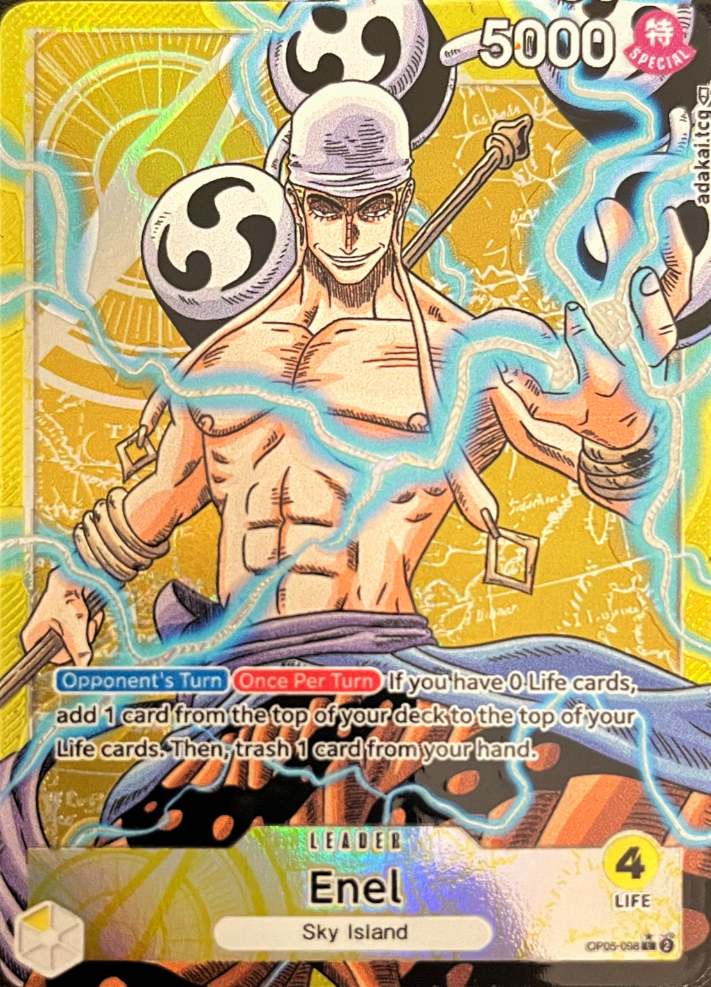 enel deck one piece tcg Name: Yellow Author: O2 Date: 6/21/2026 Country: JP Tournament: FS; Placement: 1st Place Host: Cardshop . . 1xOP05-098 4xEB01-056 4xOP11-106 4xEB04-053 4xOP06-104 4xOP07-107 3xOP15-113 4xEB04-058 4xOP15-114 4xOP16-119 4xEB02-052 3xEB04-061 098 Enel. One Piece Trading Card Game