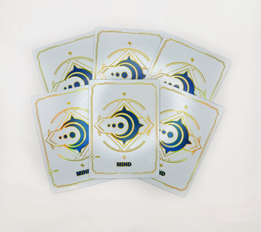 riftbound card dimensions mm RIFTBOUND] Premium Mind Rune Card (6 CARD BUNDLE)