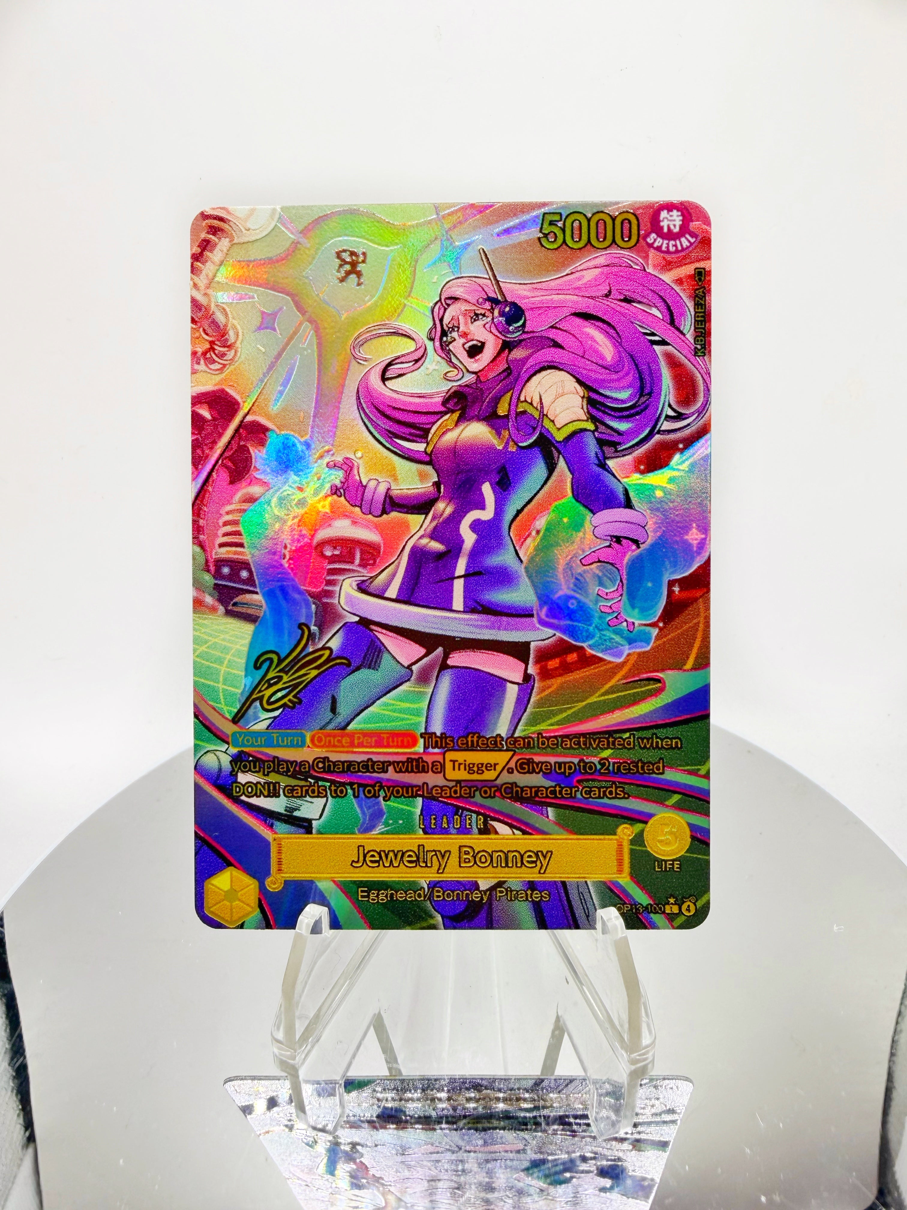 OP13 Jewelry Bonney “Always With You” SIGNATURE (Artist: KB Jereza) One Piece Card Game