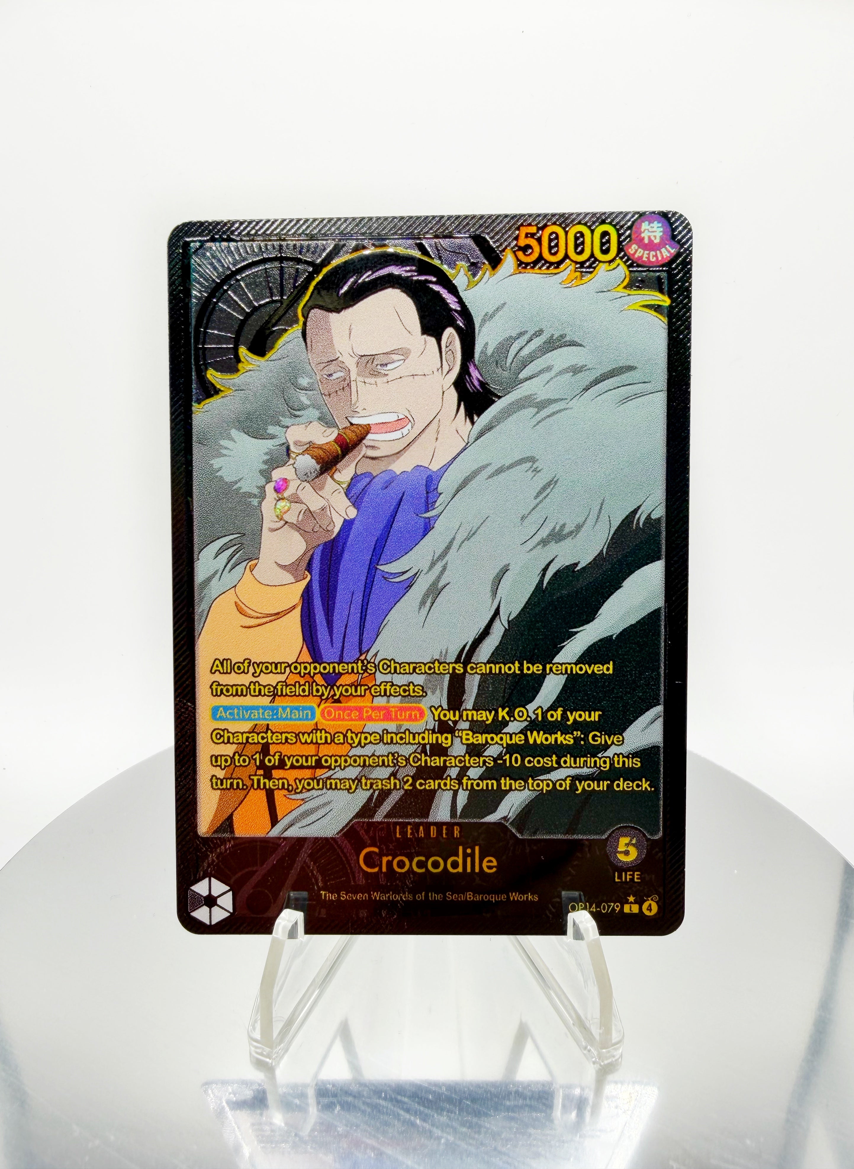 OP14 Crocodile (MasterPrint Series) One Piece Card Game