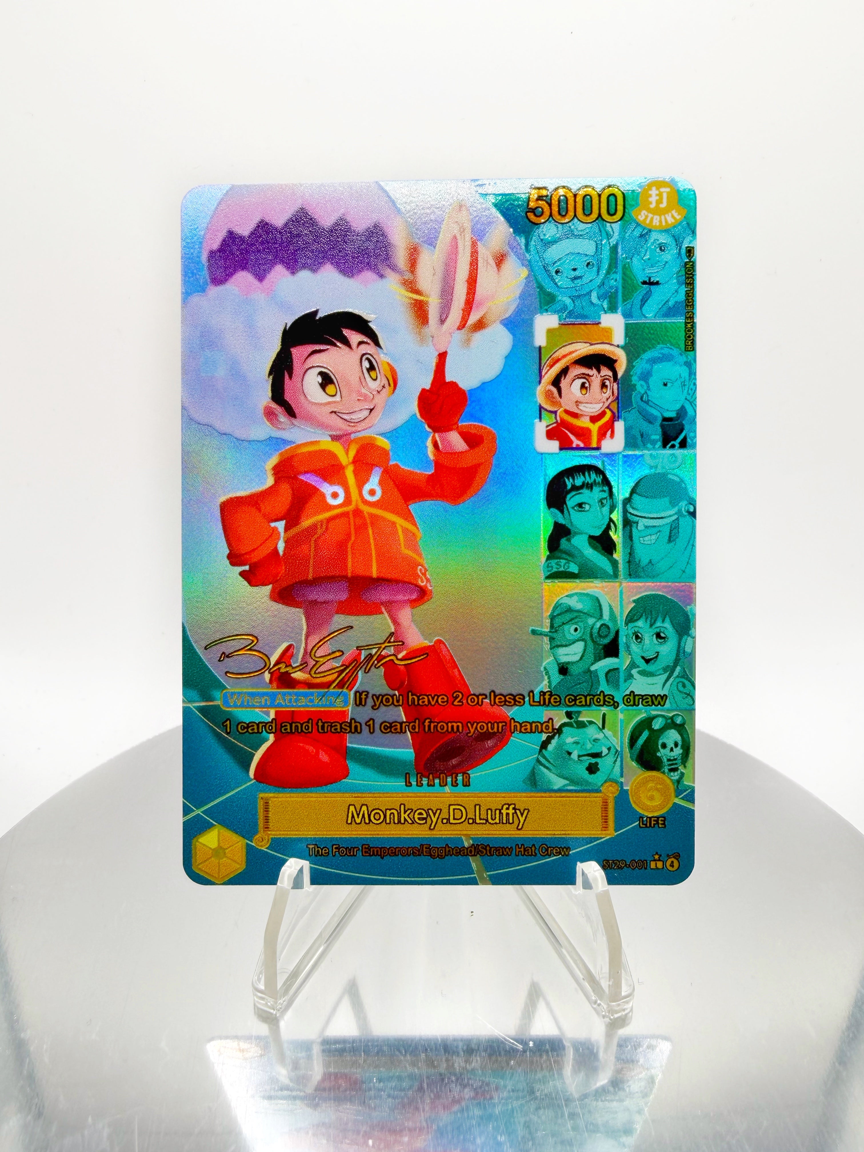 ST29 Luffy “Character Selection” SIGNATURE (Artist: Brookes Eggleston) Custom Art
