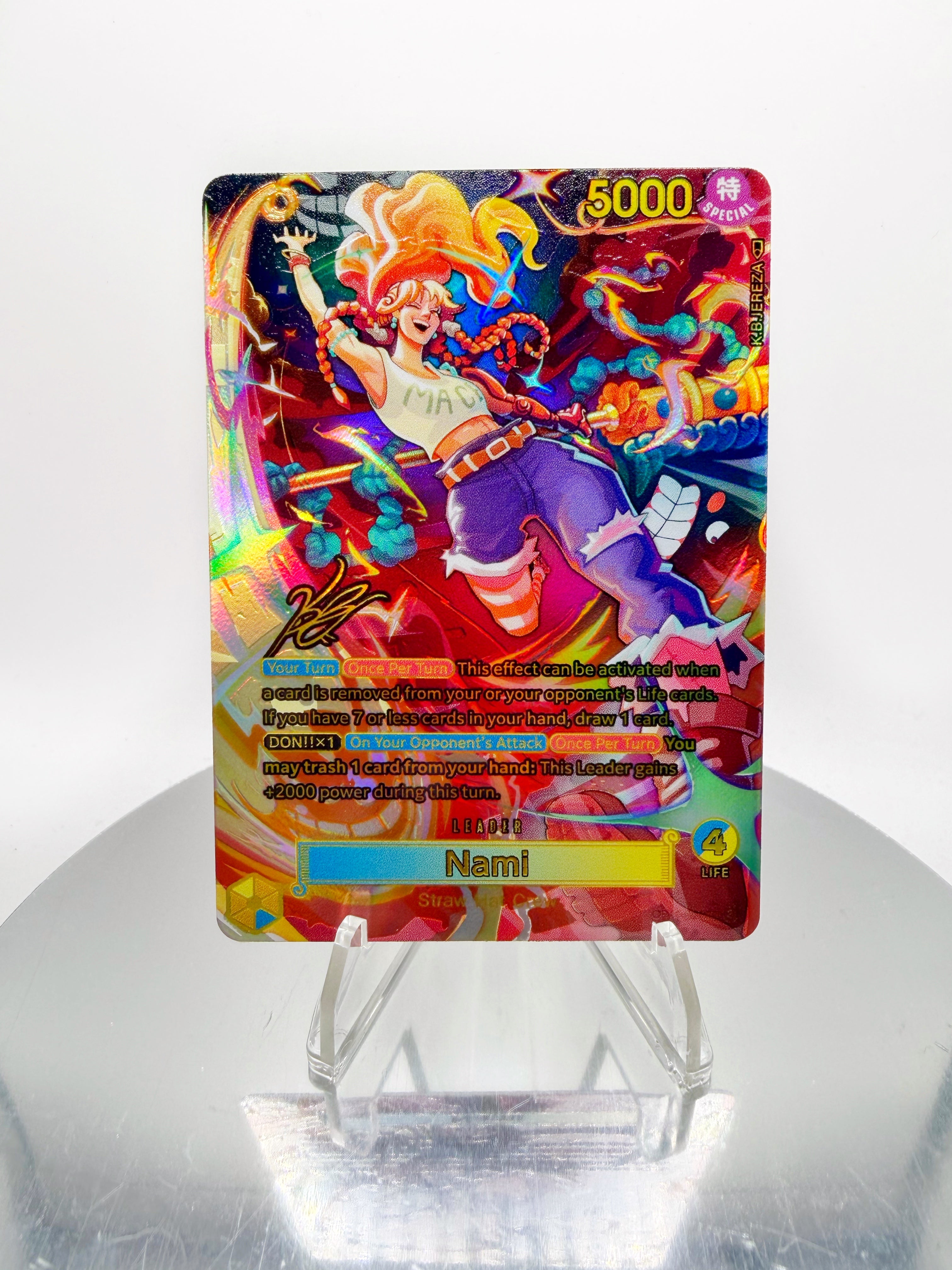 OP11 Nami “Ragnarok” SIGNATURE (Artist: KB Jereza) Custom Art