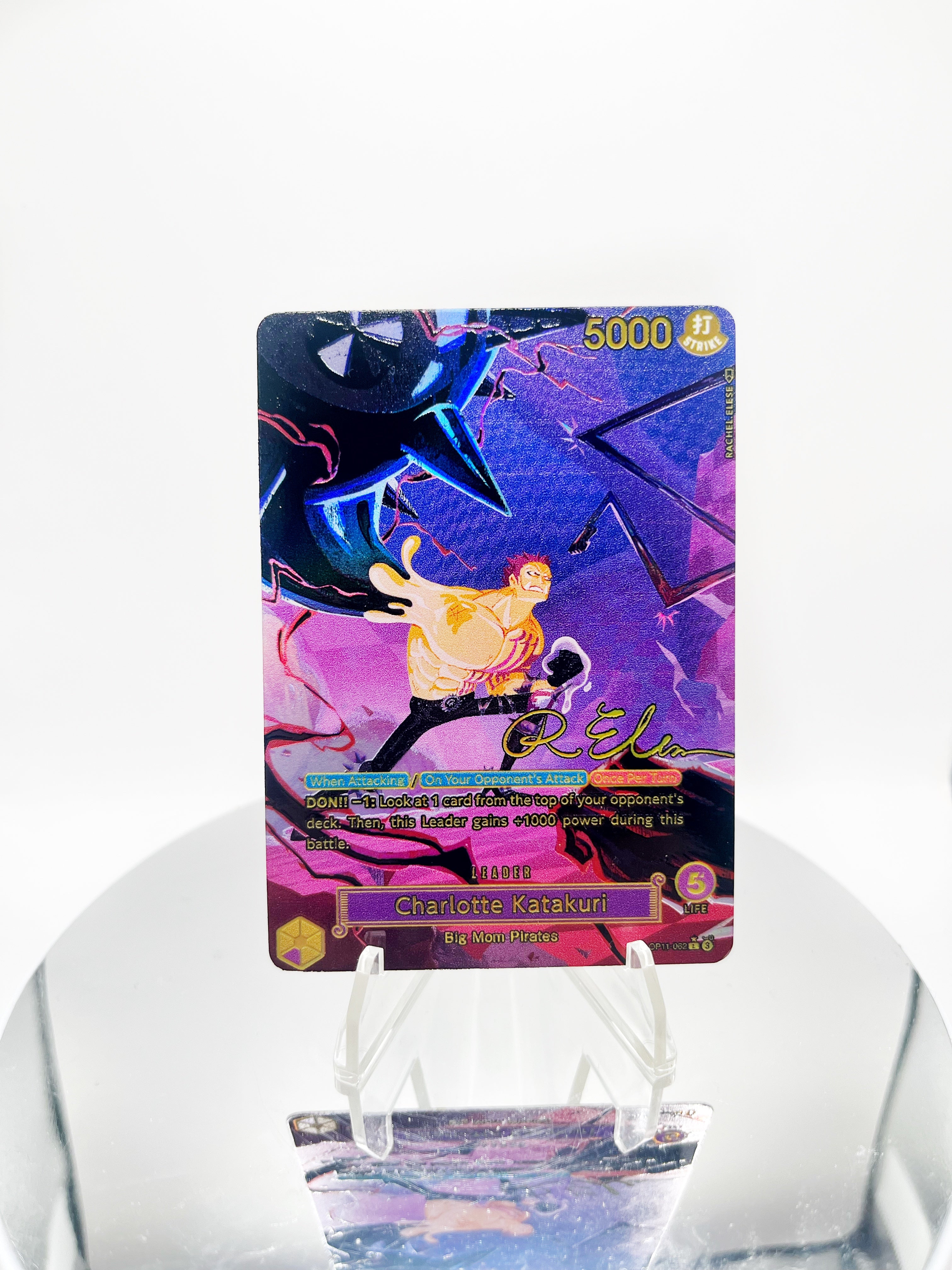 OP11 Katakuri “Mirro-World” SIGNATURE (Artist: Rachel Elese) One Piece Card Game