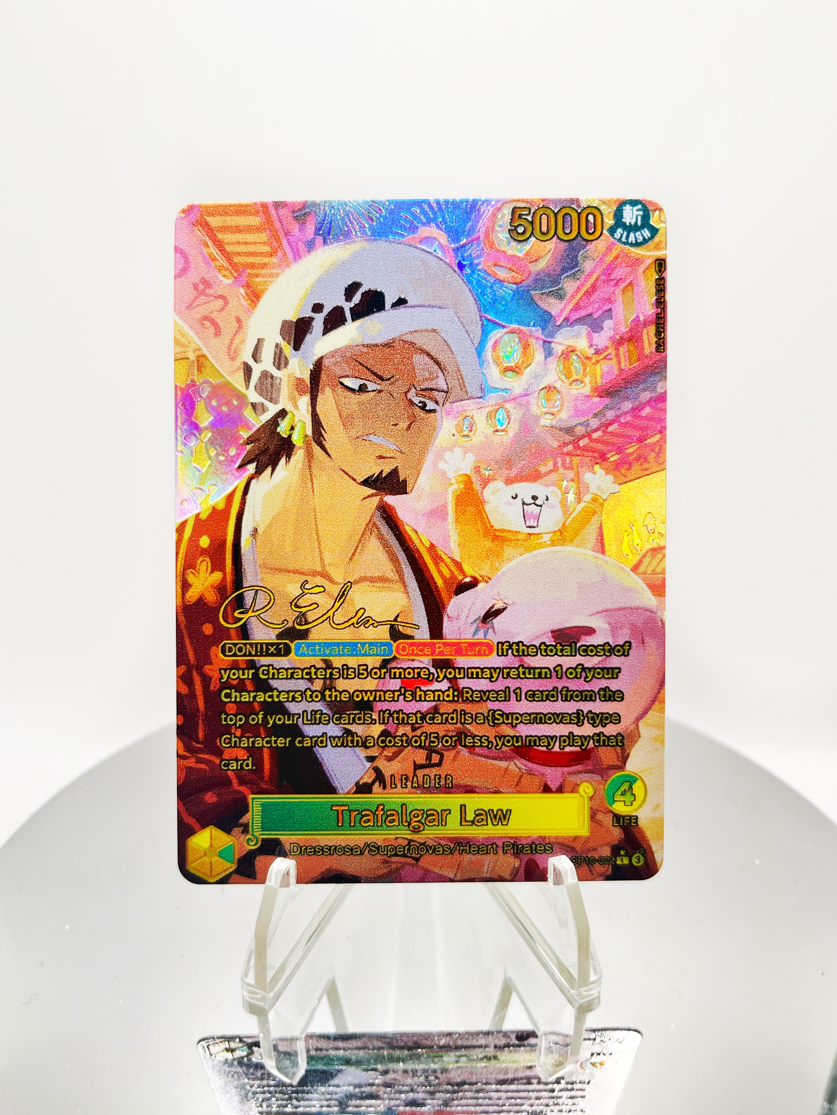 OP10 Trafalgar Law “Cora-bear” Full Art (Artist: Rachel Elese)