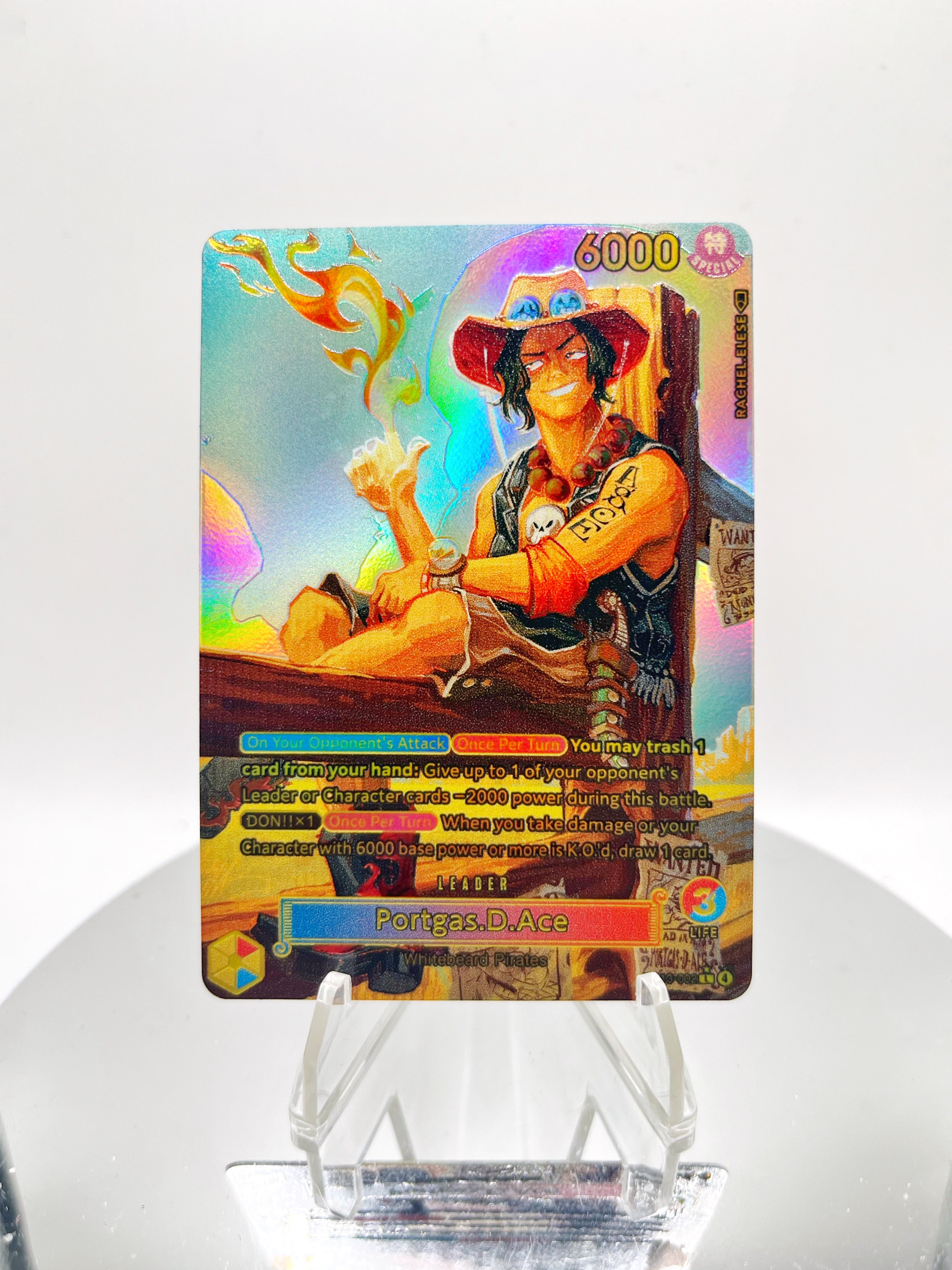 OP13 Portgas D. Ace “Wild West” (Artist: Rachel Elese) One Piece Card Game