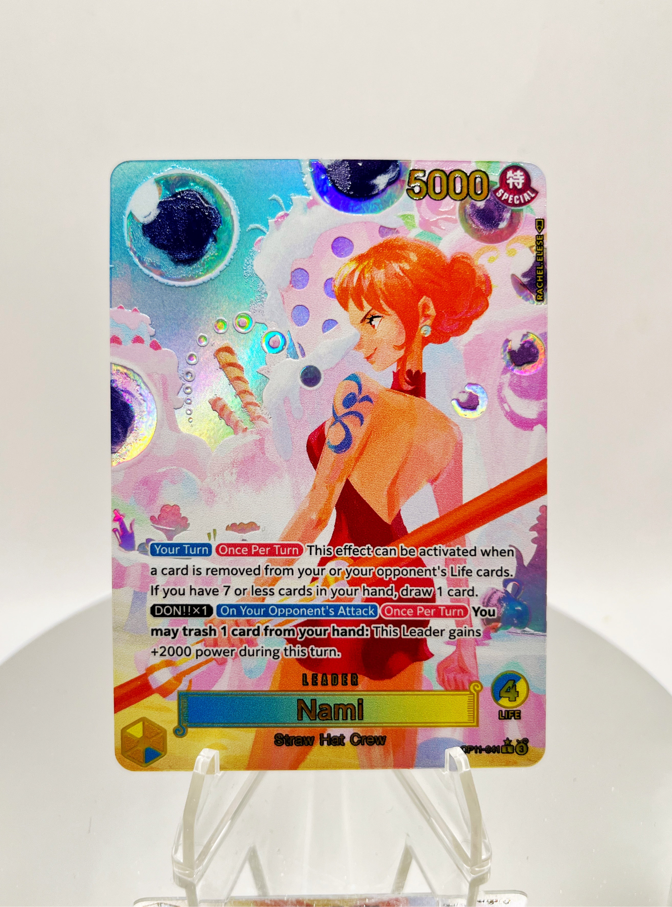 OP11 Nami “Whole Cake”  Full Art (Artist: Rachel Elese)