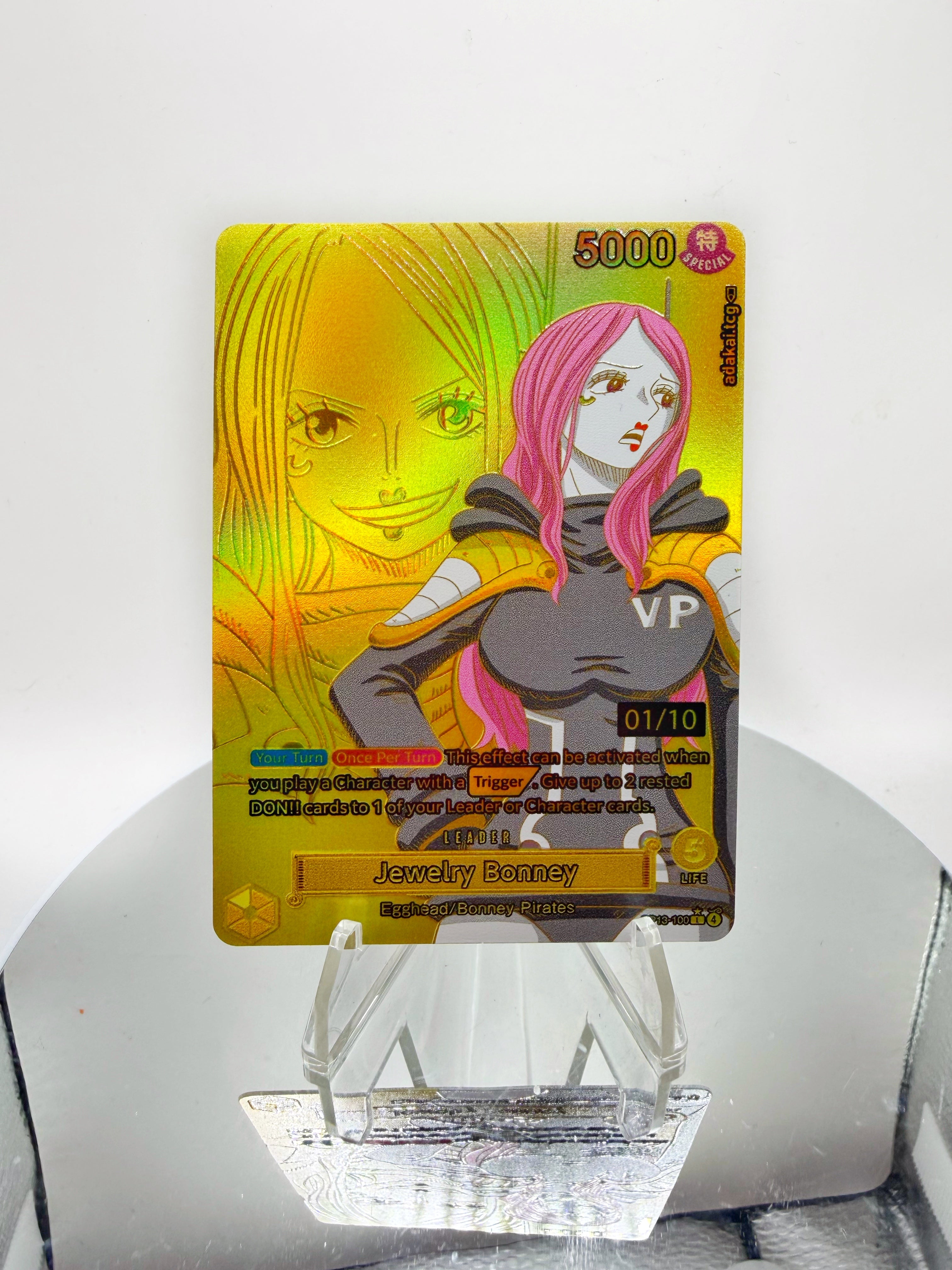 OP13 Jewelry Bonney "Divine Gold" (Serialized ColorFoil) One Piece Card Game