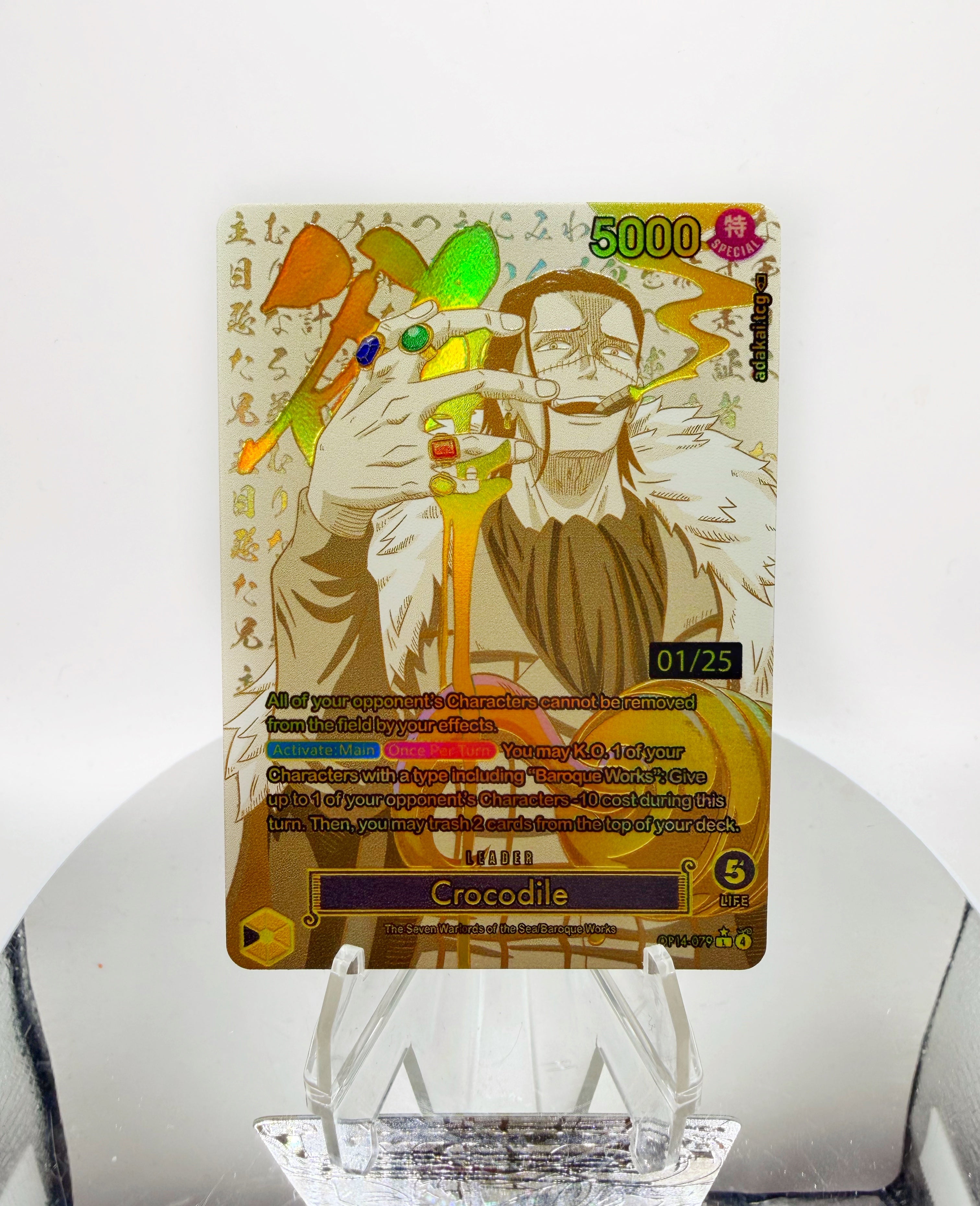 OP14 Crocodile “GREED” Divine Gold (Seven Sins Collection) One Piece Card Game