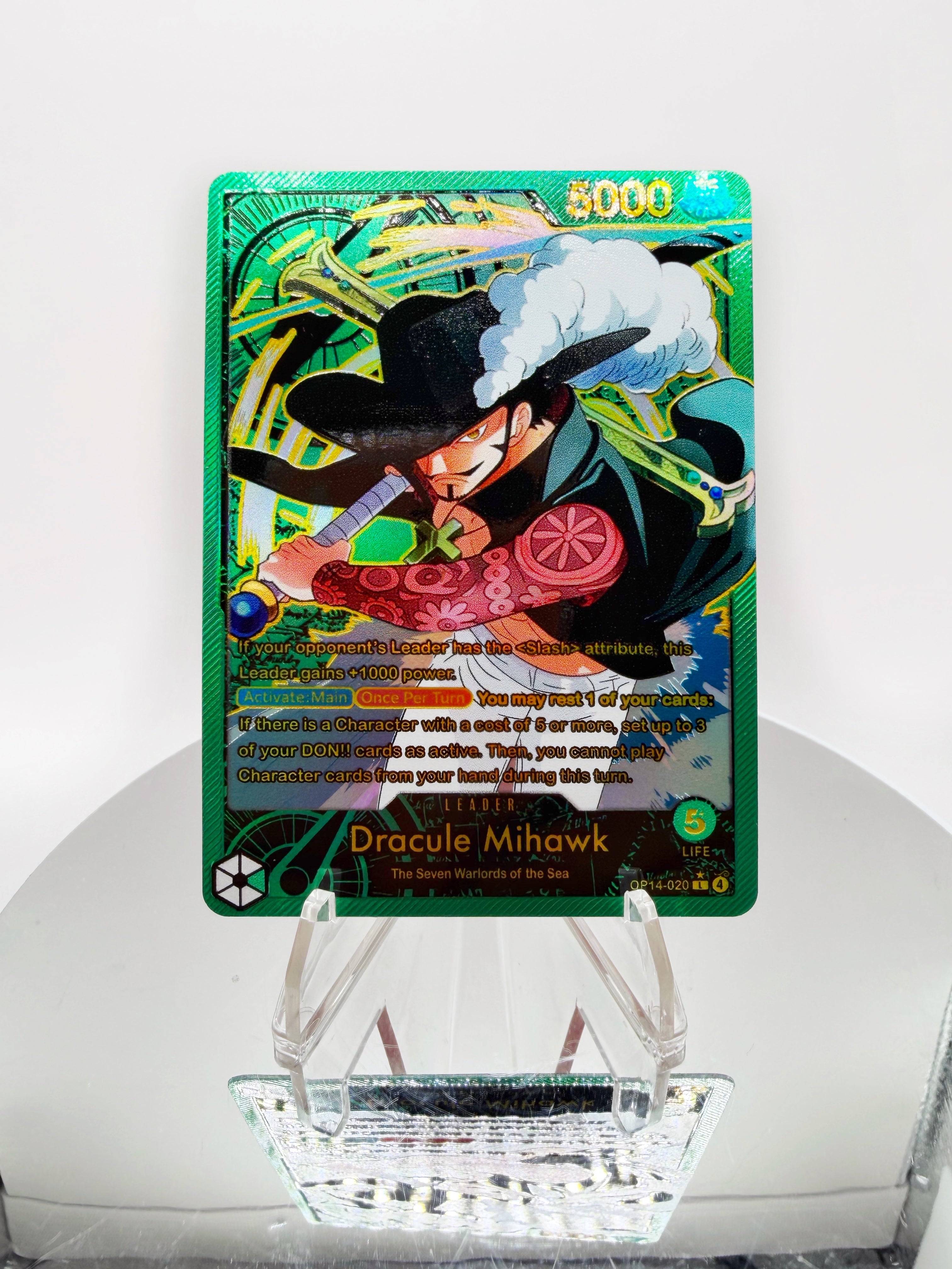 OP14 Dracule Mihawk (MasterPrint Series) One Piece Card Game