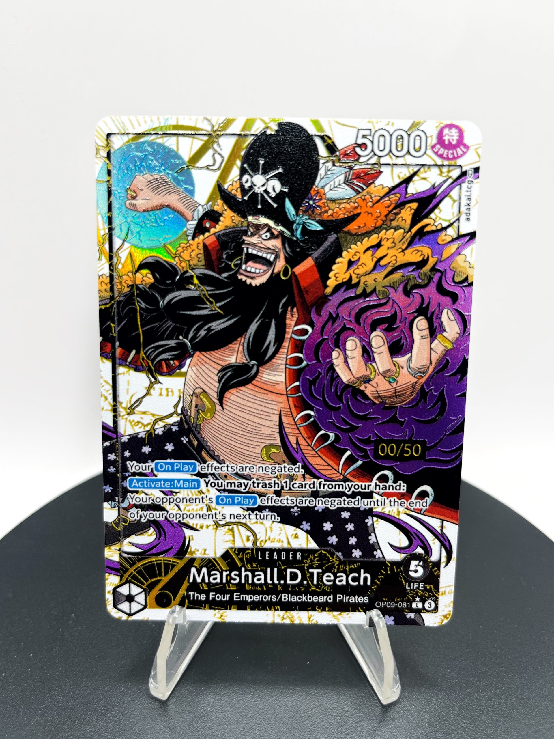 OP09 Marshall D. Teach “Blackbeard” (SERIALIZED) Custom Art