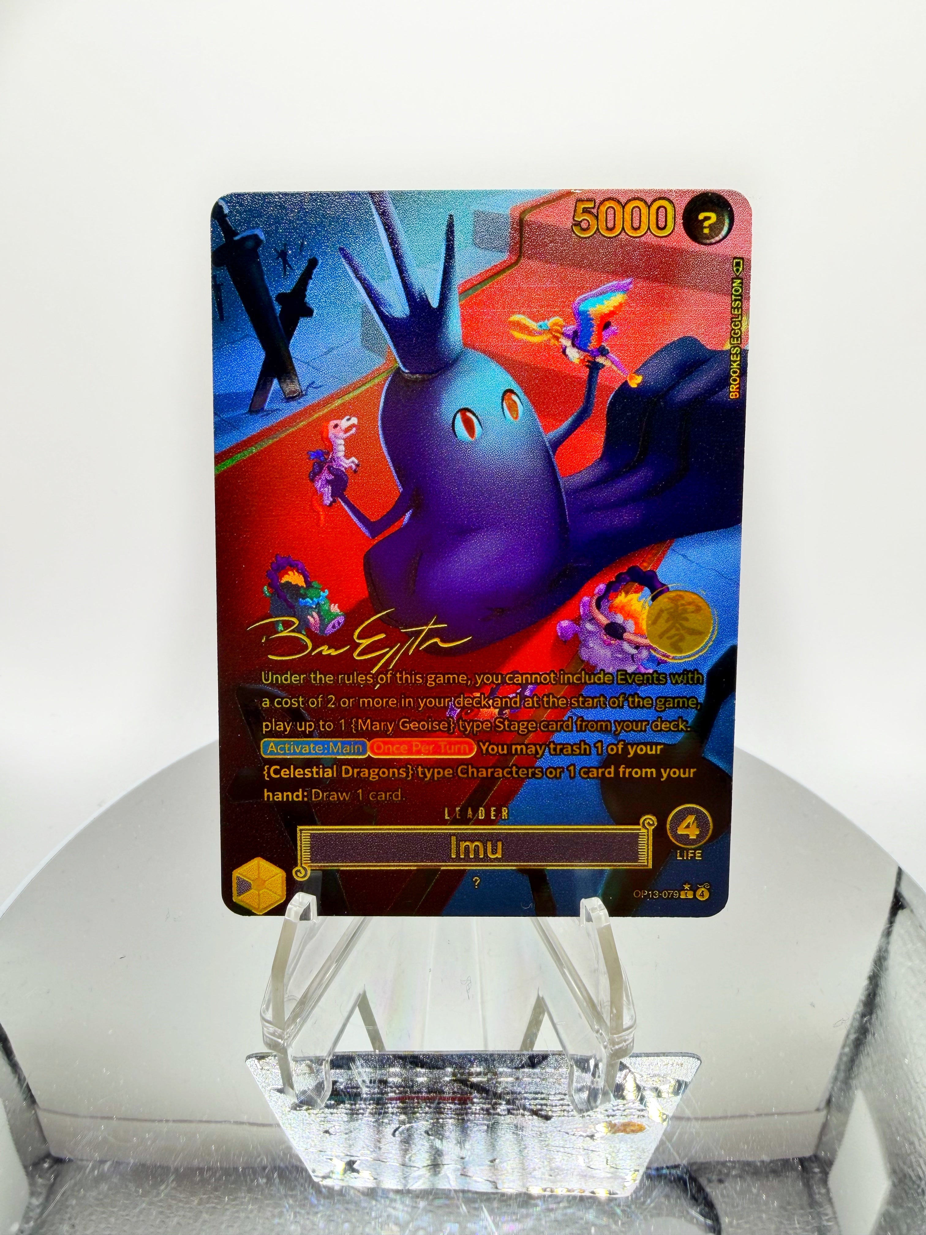 OP13 Imu “The Empty Playroom” KANJI STAMP SIGNATURE (Artist: Brookes Eggleston) One Piece Card Game
