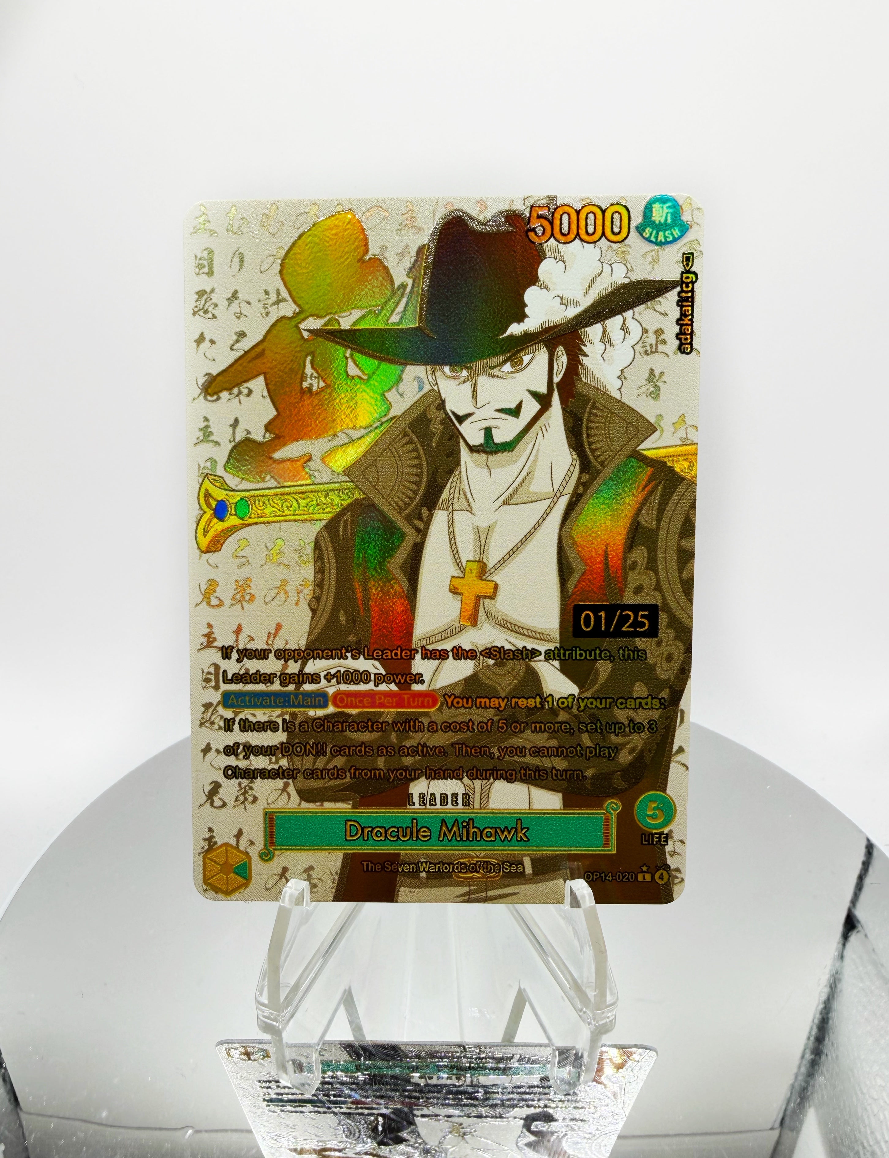 OP14 Dracule Mihawk “SLOTH” Divine Gold (Seven Sins Collection) One Piece Card Game