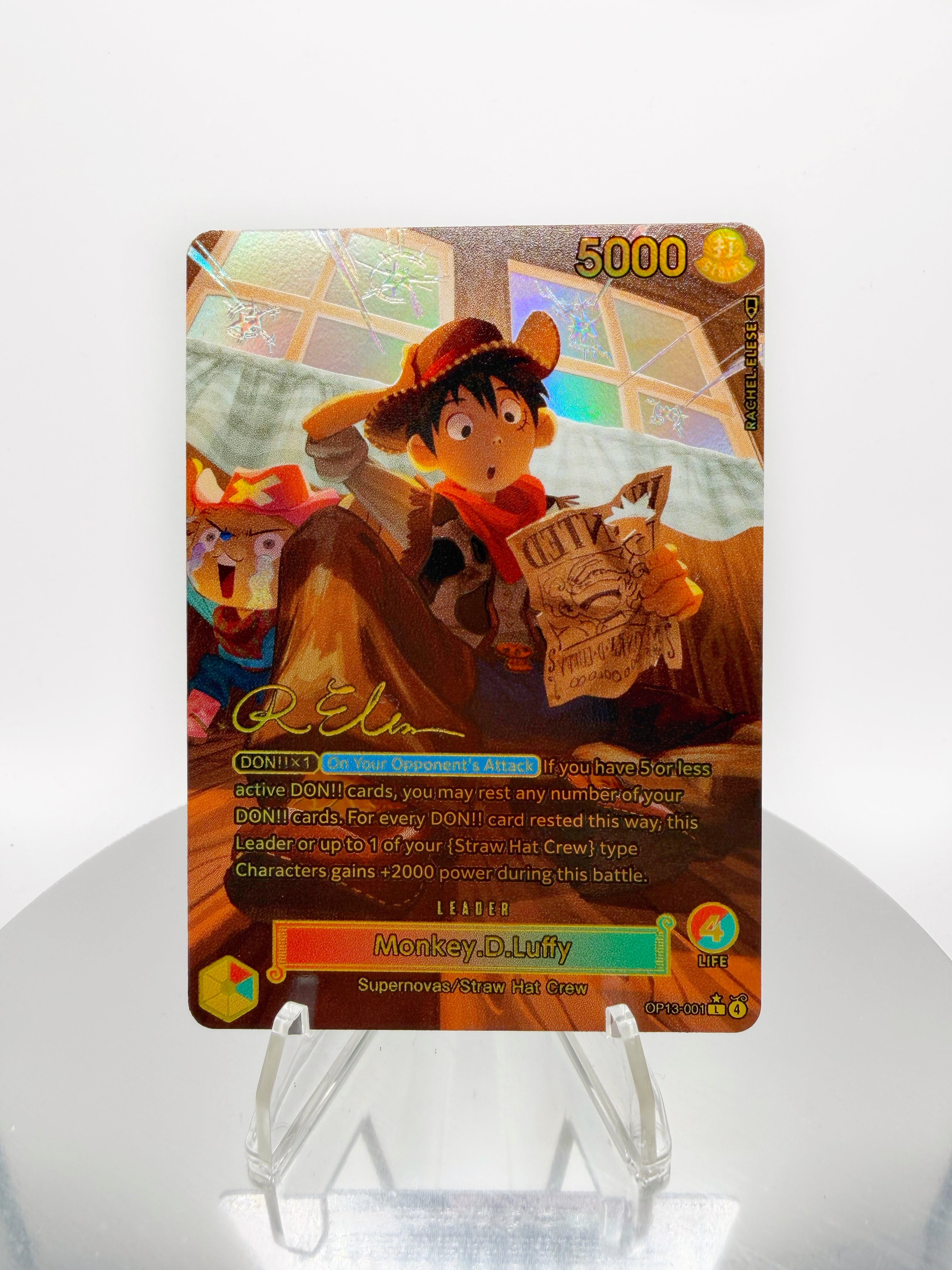 OP13 Monkey D. Luffy “Wild West” SIGNATURE (Artist: Rachel Elese) One Piece Card Game