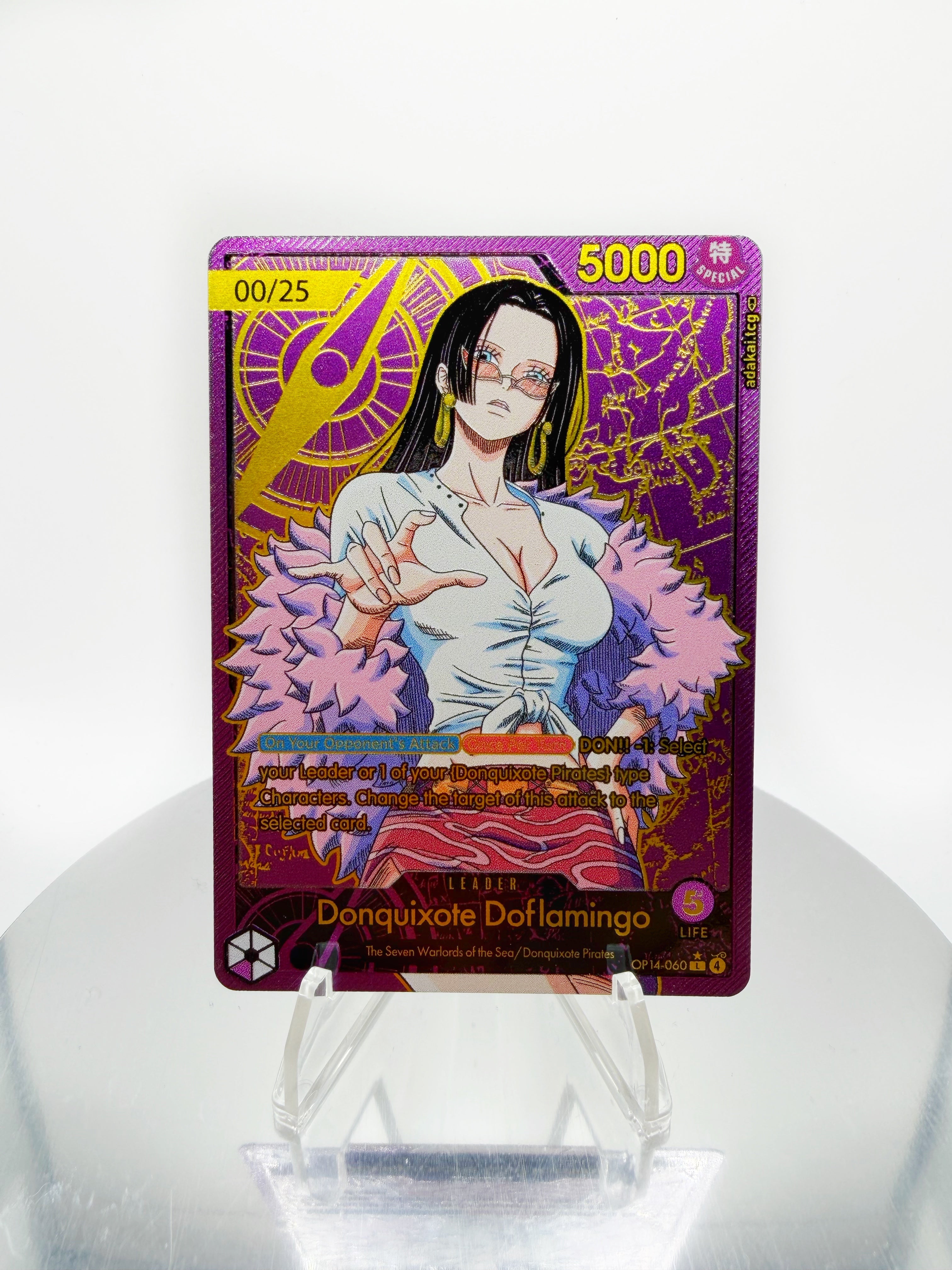 [SERIAL GOLD METAL] OP14 Donquixote Doflamingo (Boaflamingo) One Piece Card Game
