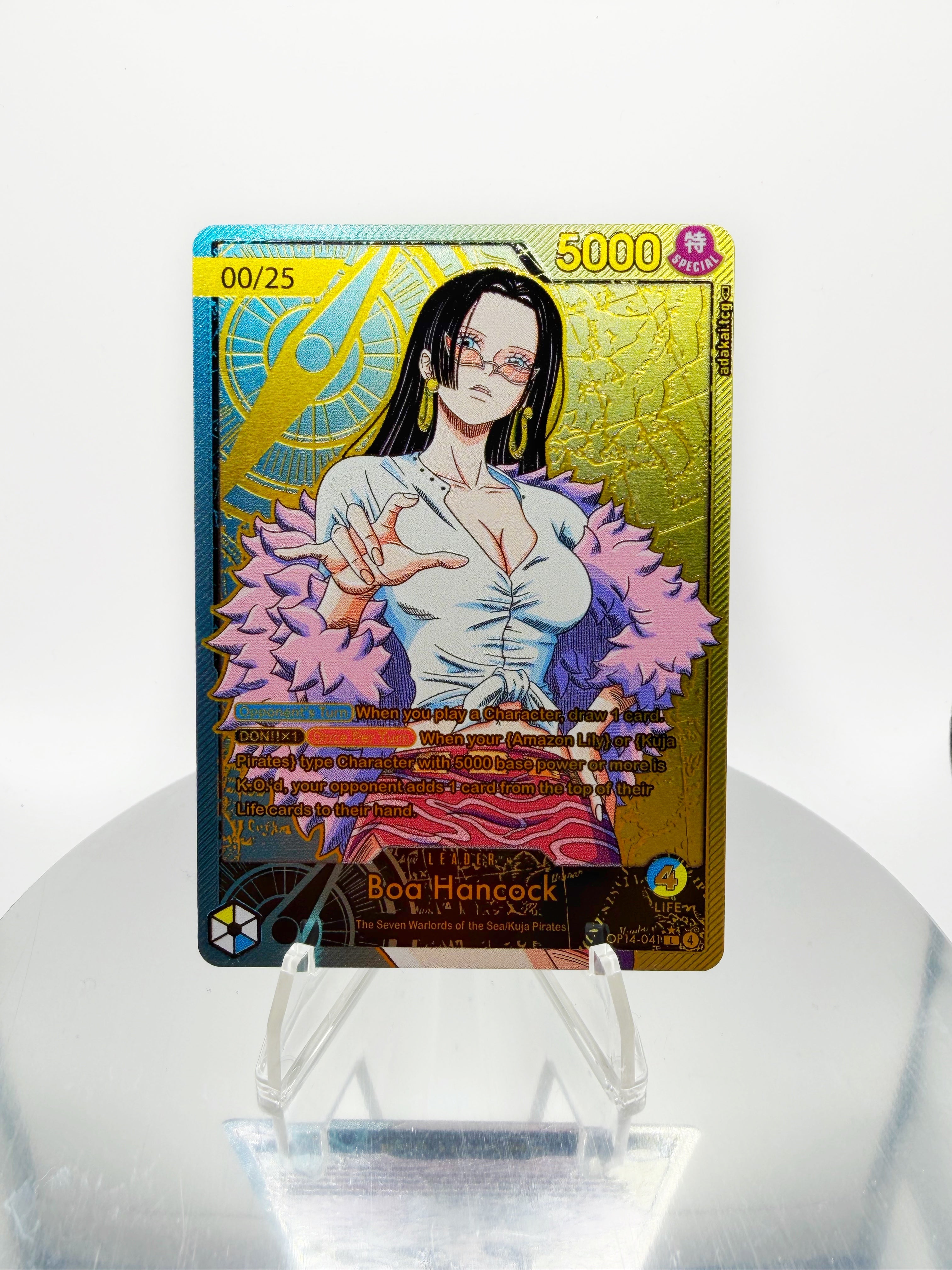 [SERIAL GOLD METAL] OP14 Boa Hancock (Boaflamingo) One Piece Card Game