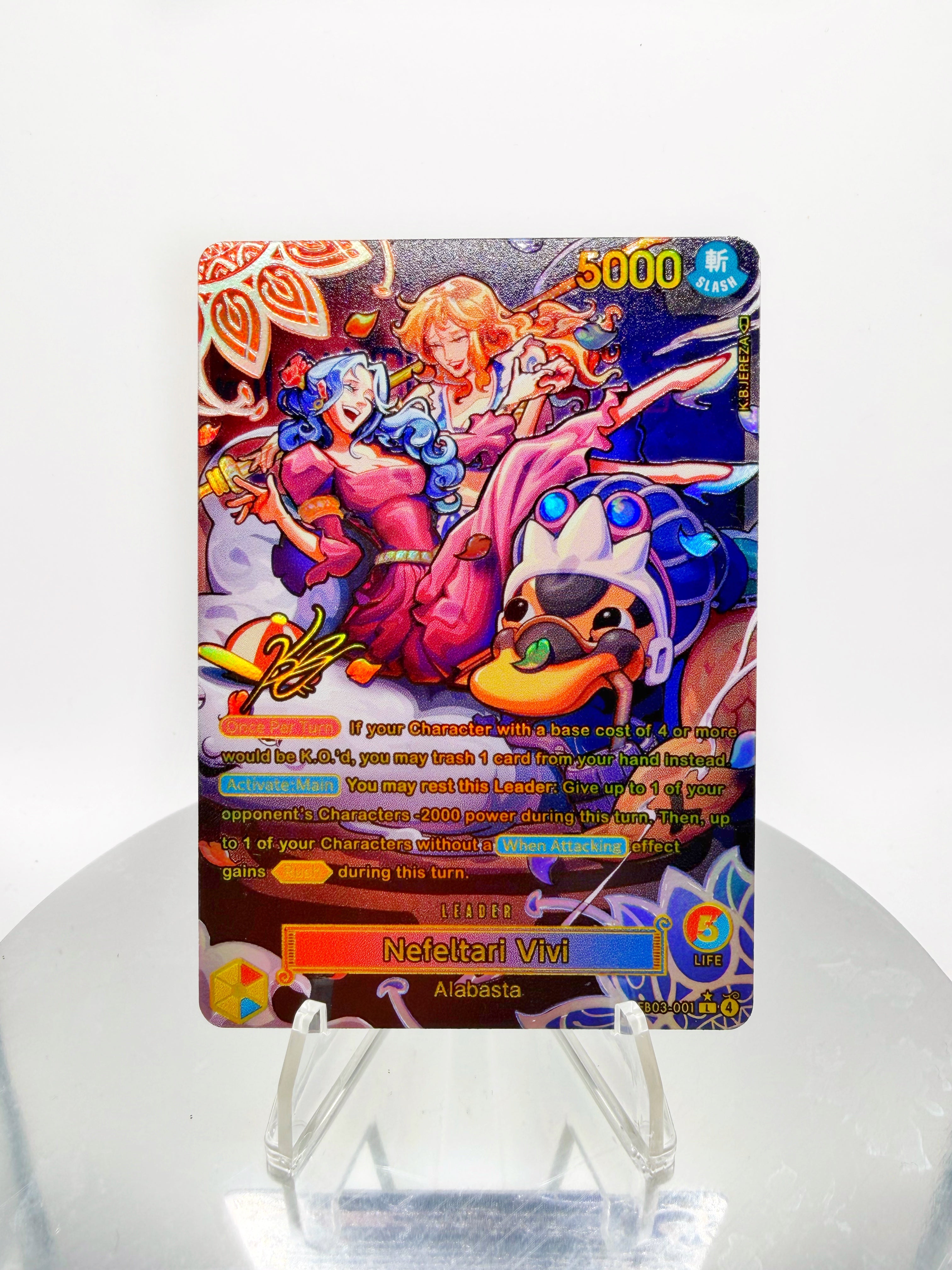 EB03 Nefeltari Vivi “Goddess Throne” SIGNATURE (Artist: KB Jereza) One Piece Card Game
