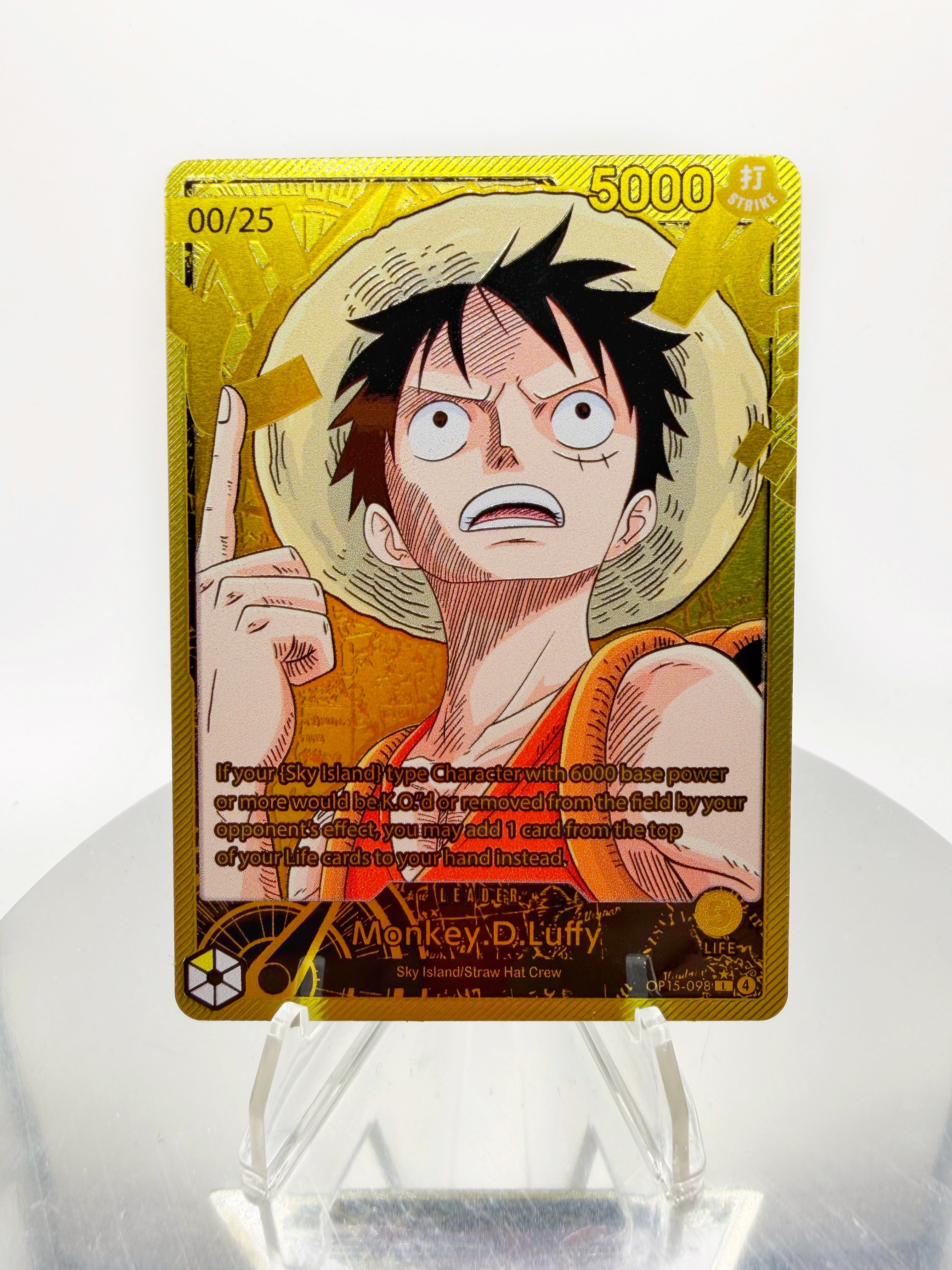 [SERIAL GOLD METAL] OP15 Luffy “to the Sky” Custom Art