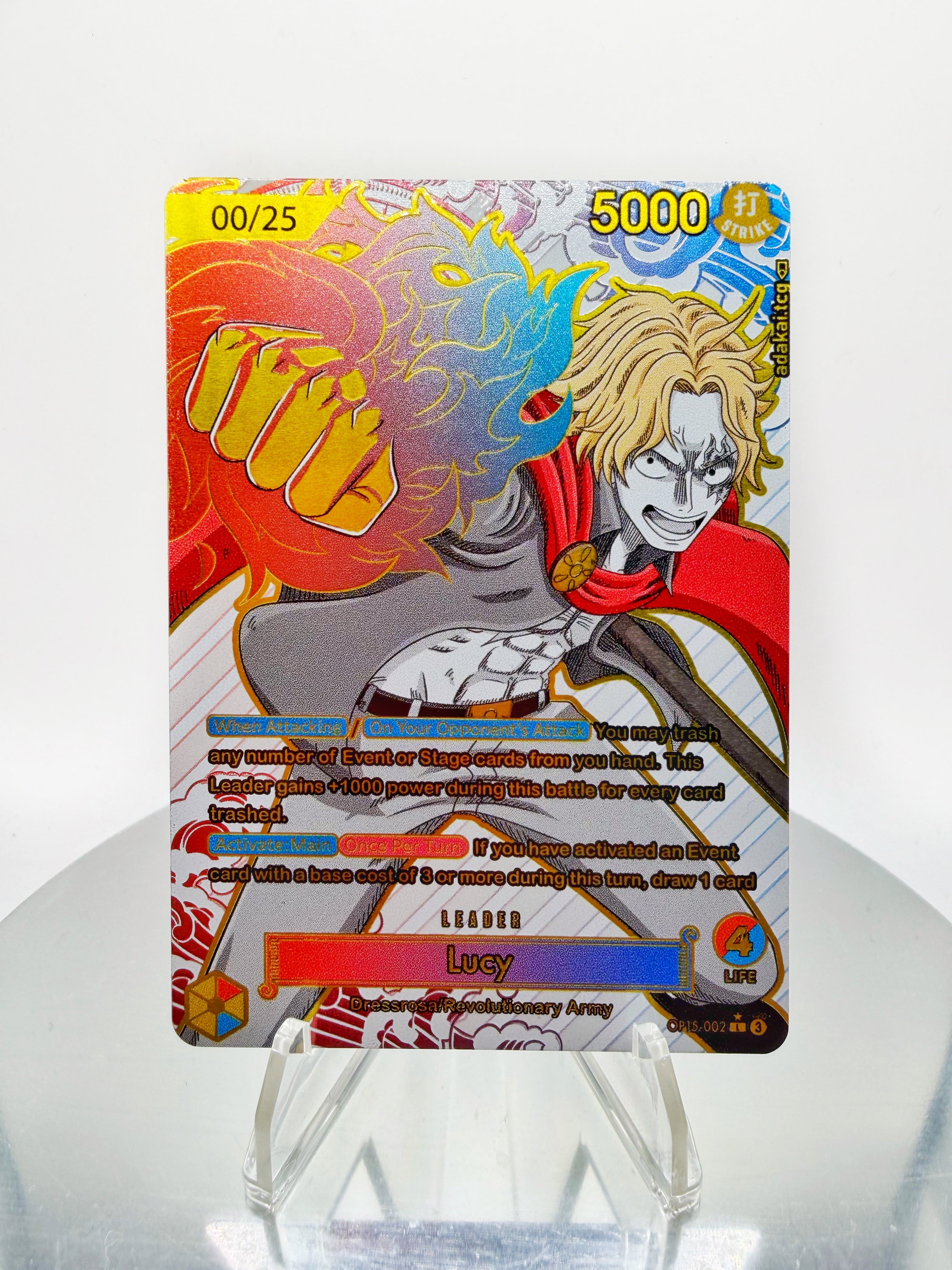 [SERIAL GOLD METAL CARD] OP15 Lucy (Serialized SpiritFoil)