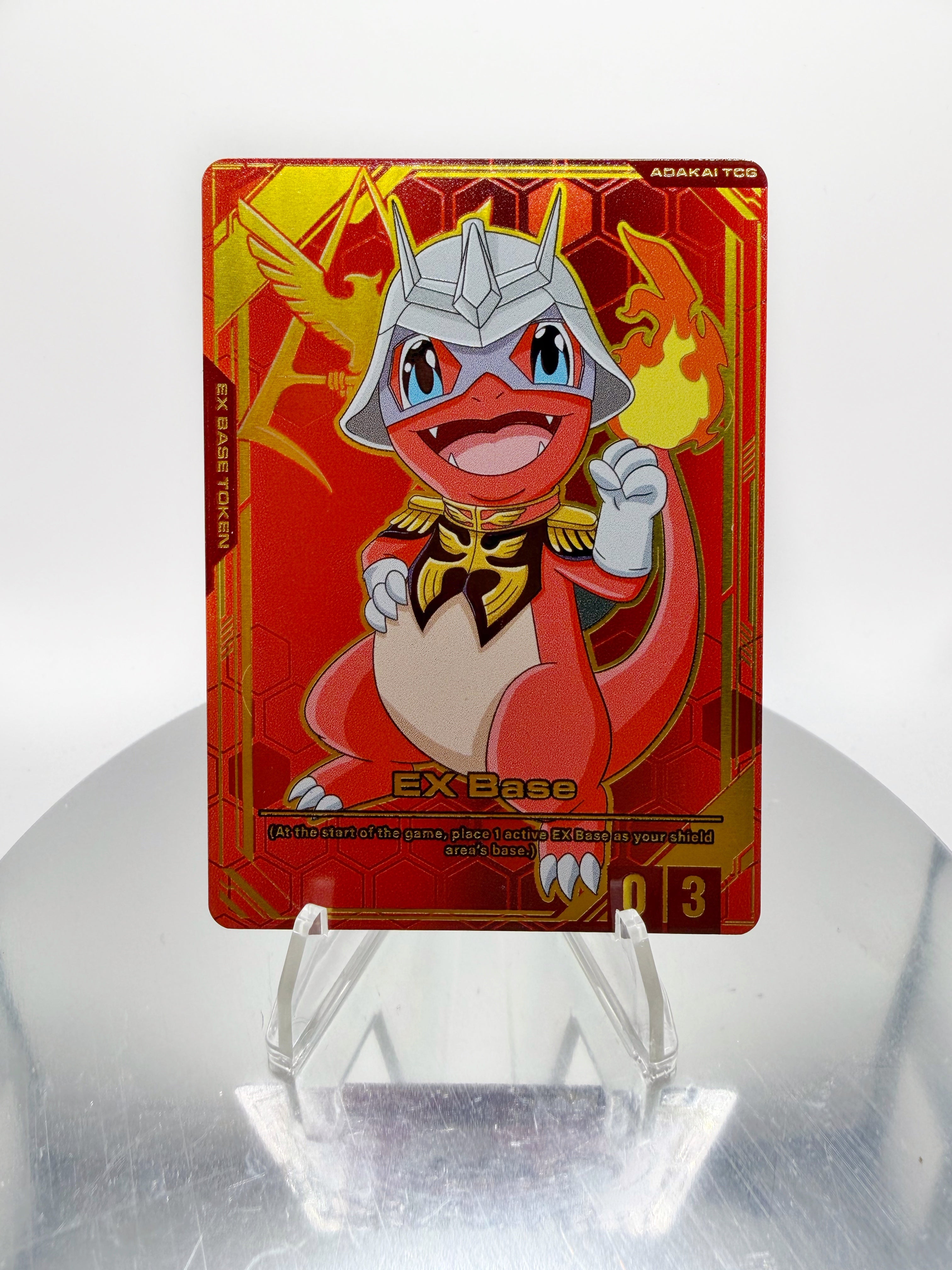 [GOLD METAL CARD] Charmander Aznable EX Base