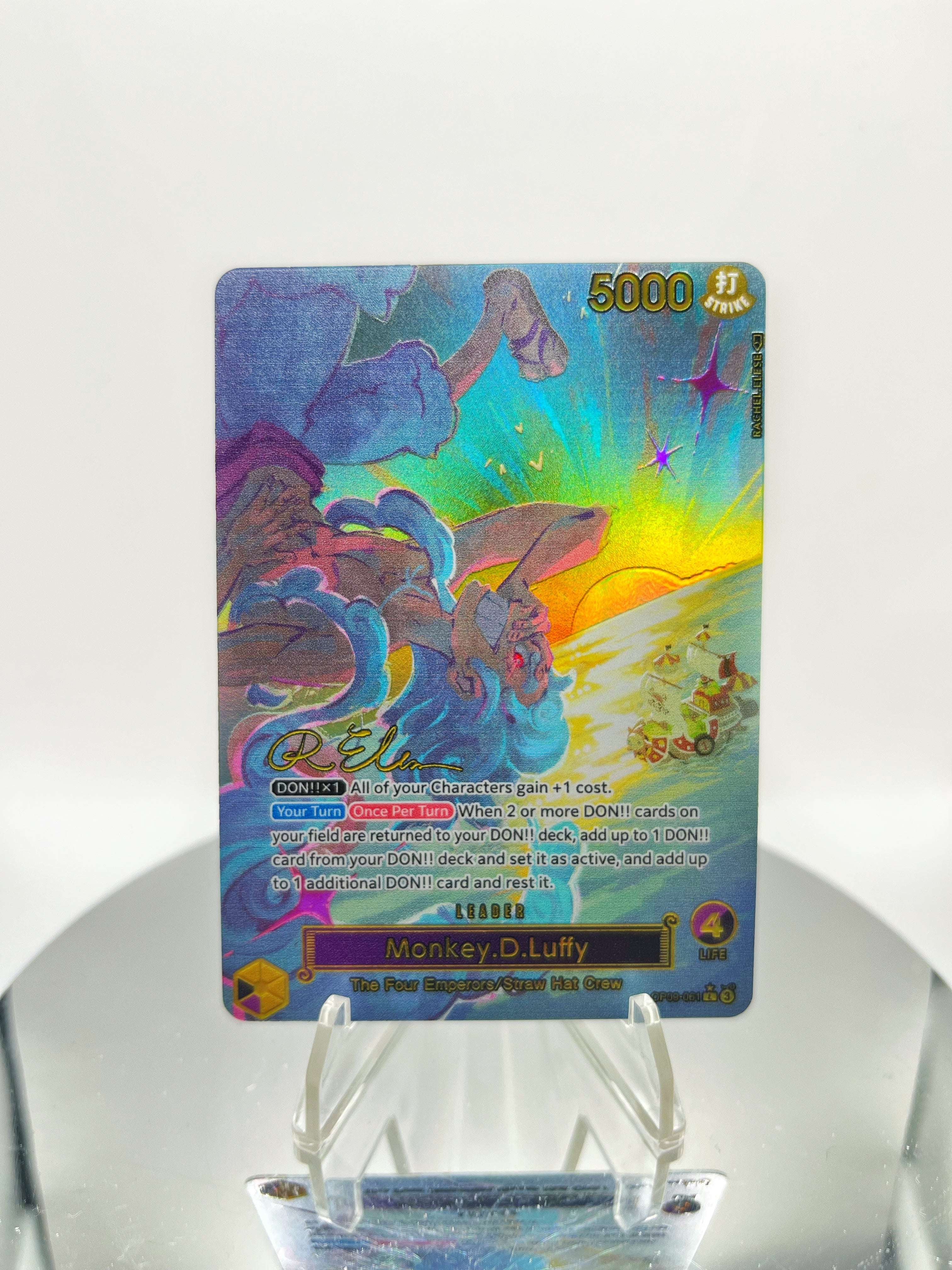 OP09 Luffy "Sunset" SIGNATURE Full Art (Artist: Rachel Elese)