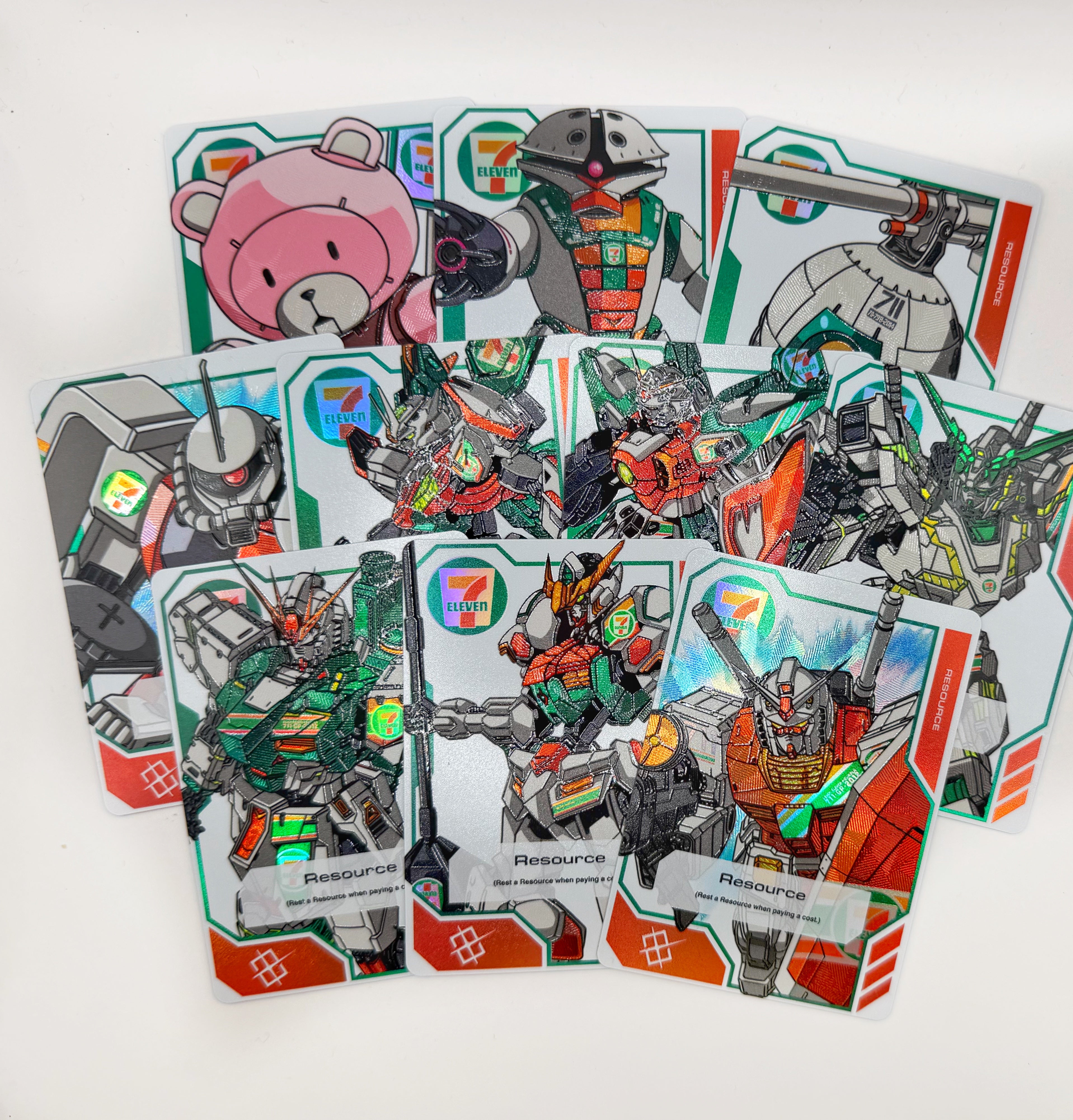 Gundam 7-11 Series Resource (10 CARD BUNDLE) (Art by Jose Rivadeneira)
