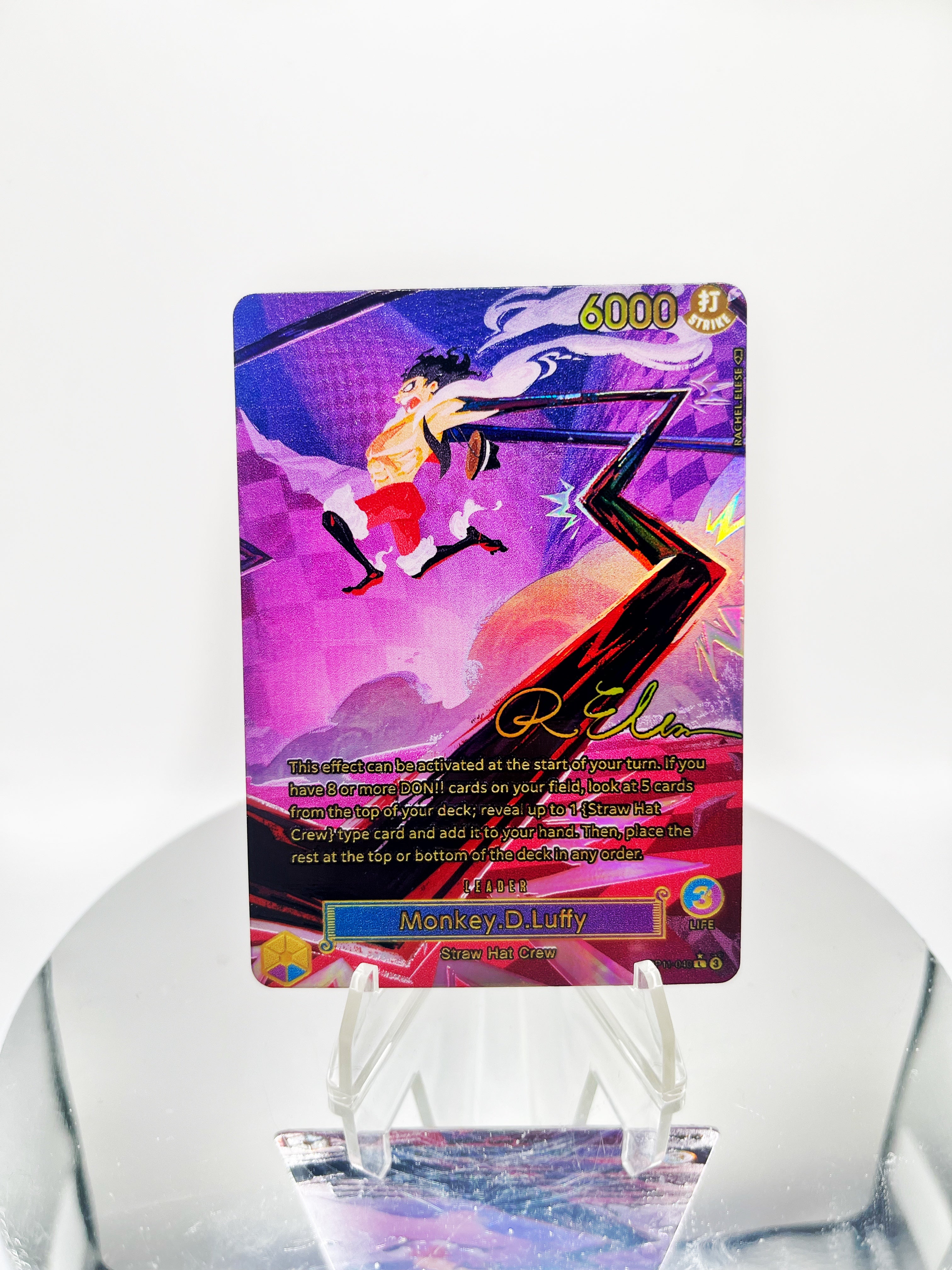 OP11 Luffy “Mirro-World” SIGNATURE Full Art (Artist: Rachel Elese)