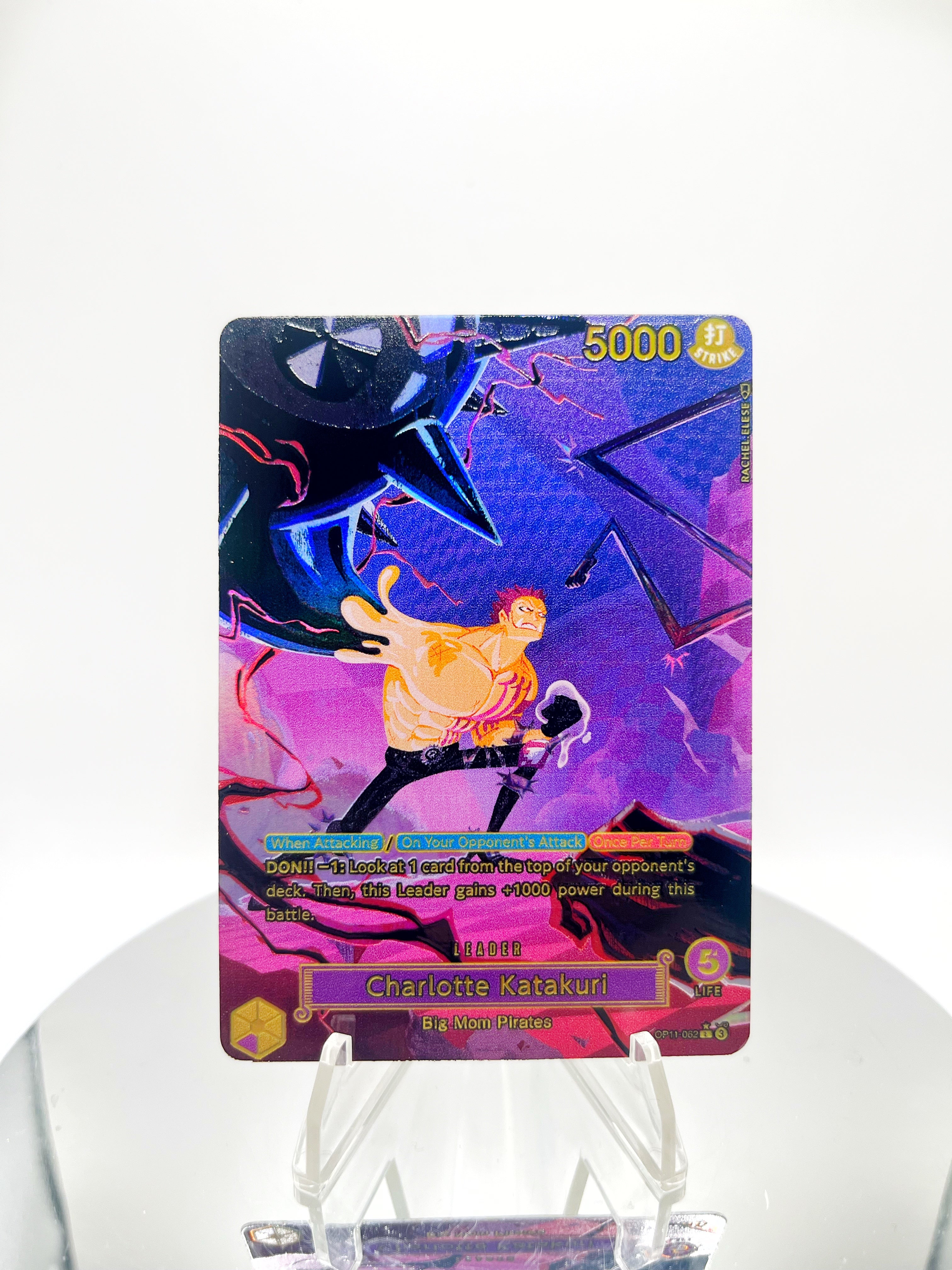 OP11 Luffy & Katakuri “Mirro-World” BUNDLE Full Art (Artist: Rachel Elese)