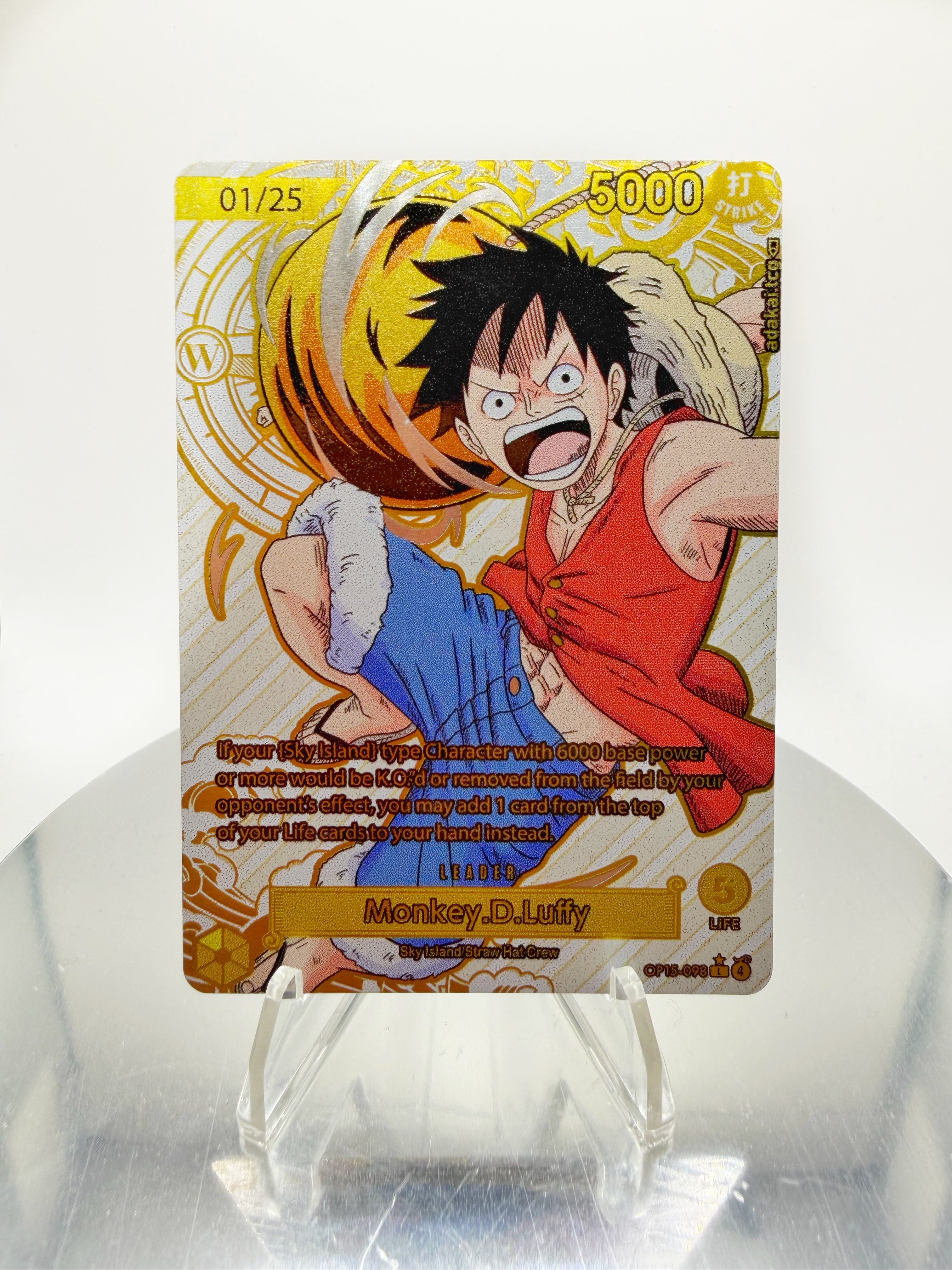 [SERIAL GOLD METAL CARD] OP15 Luffy (Serialized SpiritFoil)