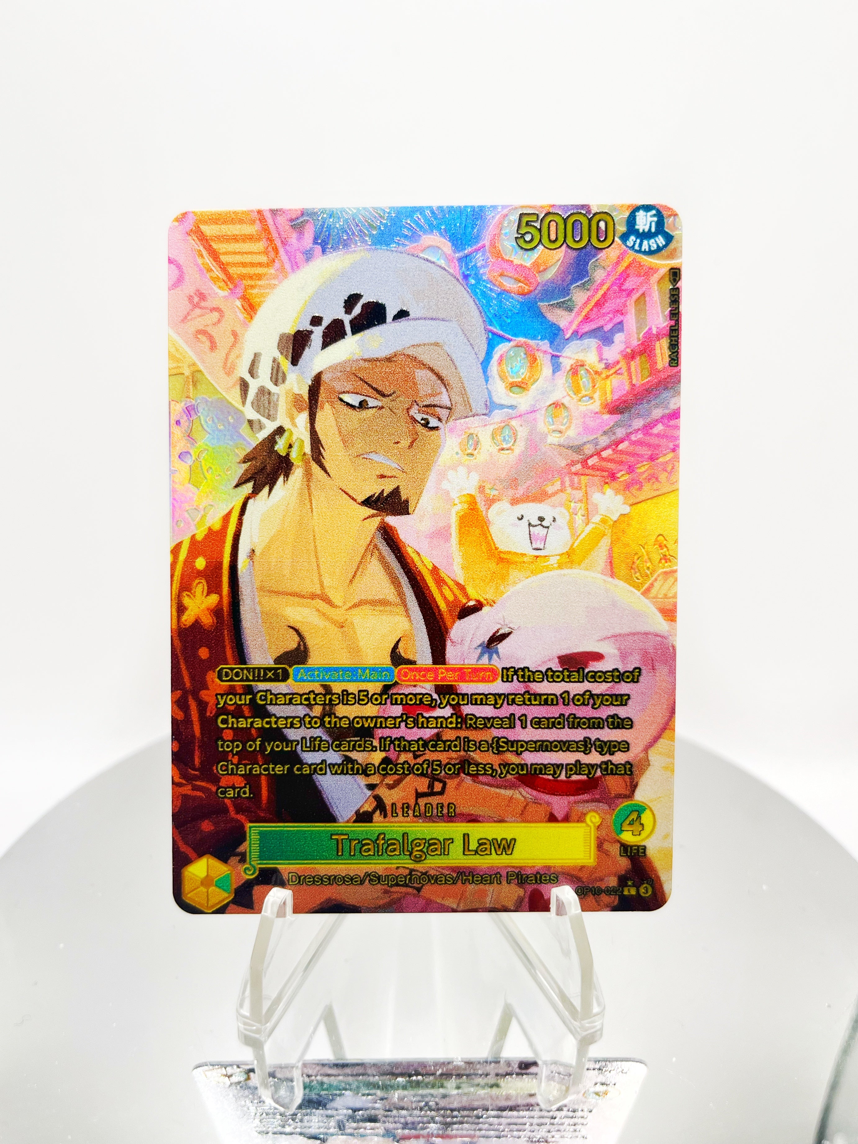 OP10 Trafalgar Law “Cora-bear” Full Art (Artist: Rachel Elese)