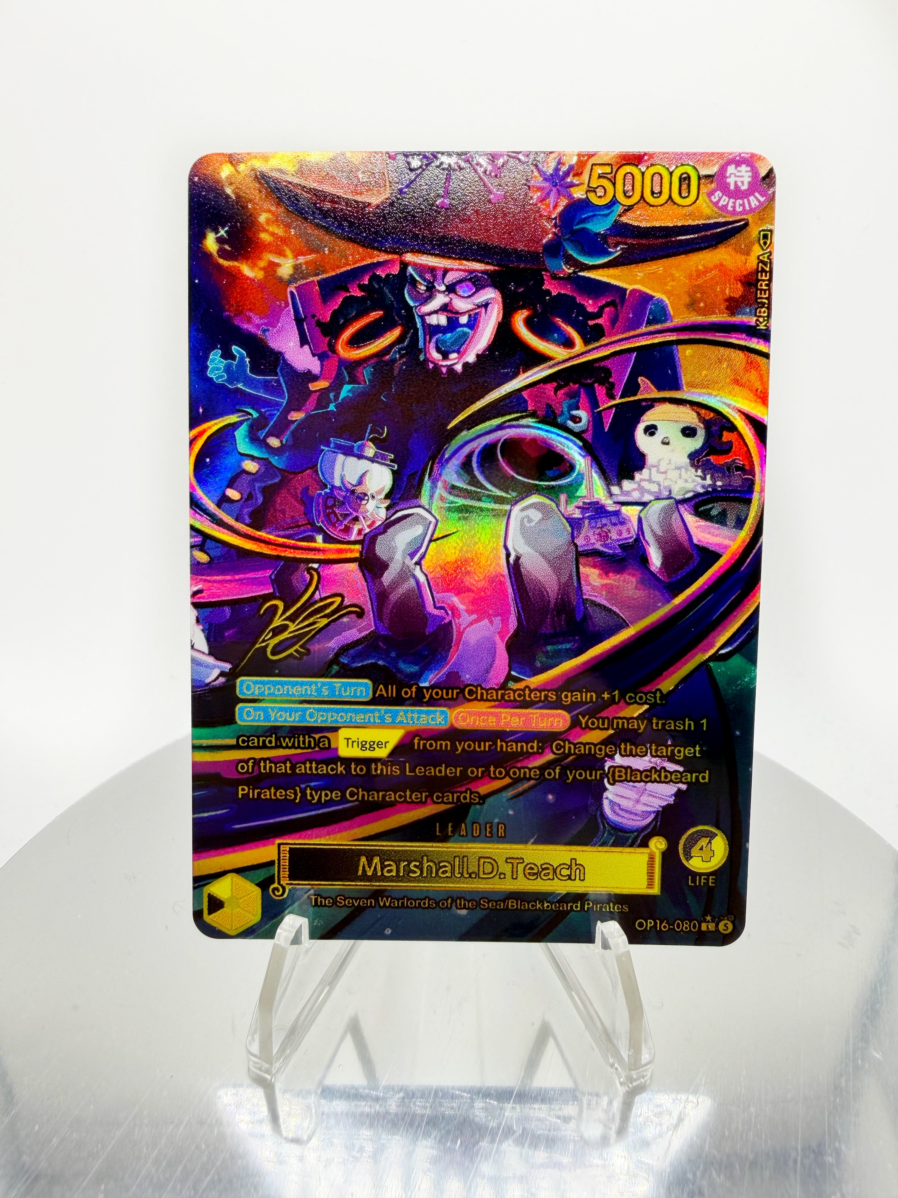 OP16 Marshall D. Teach “Galaxy” SIGNATURE (Artist: KB Jereza) Custom Art