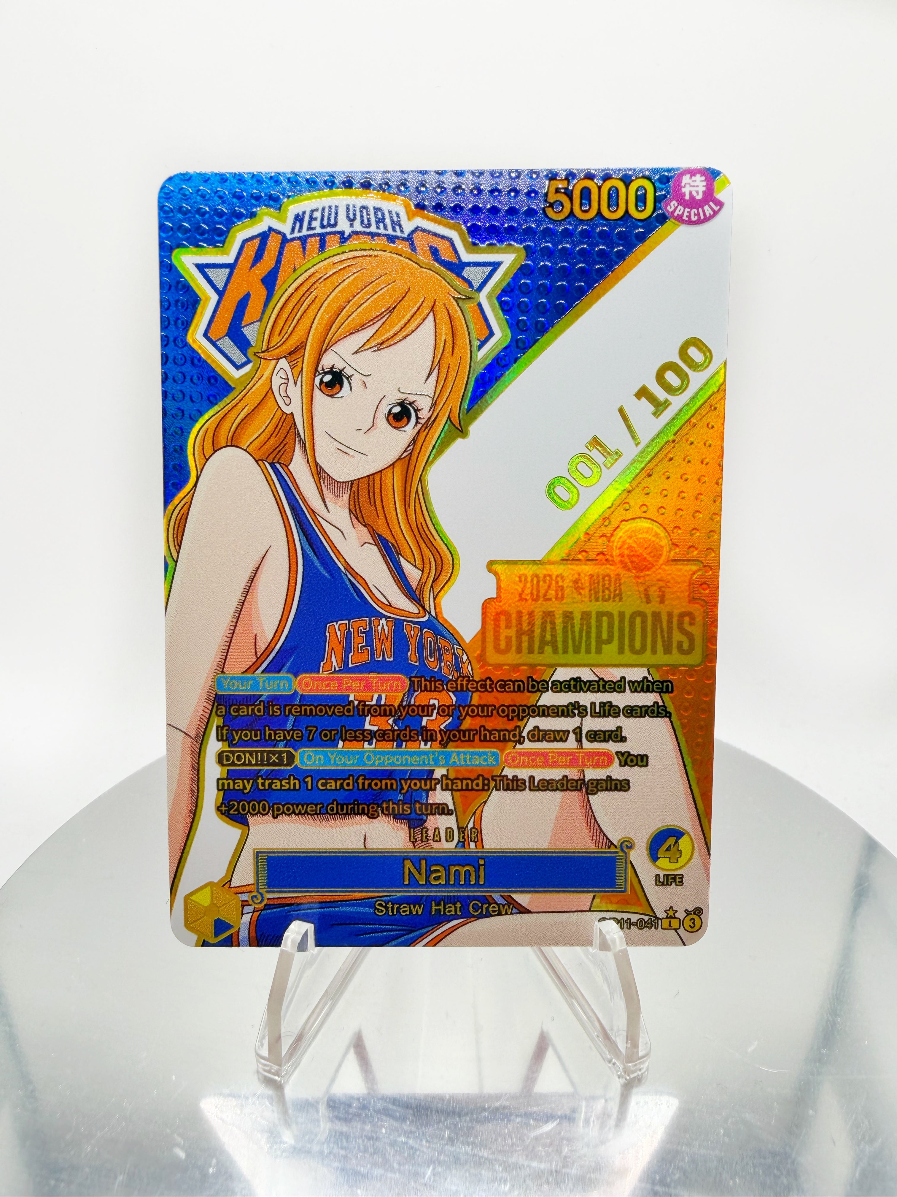 [SERIALIZED GOLD] Basketball Champs OP11 Nami Custom Card
