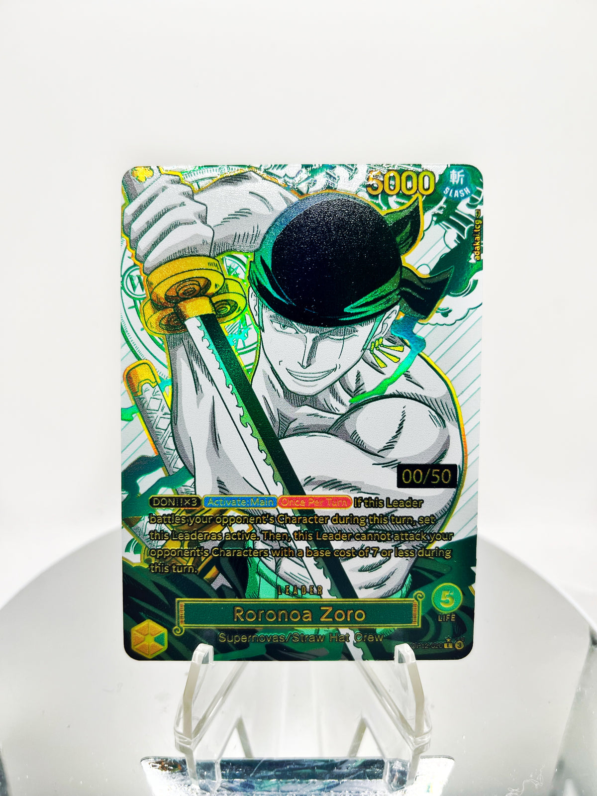 OP12 Roronoa Zoro (Serialized SpiritFoil) Custom Art