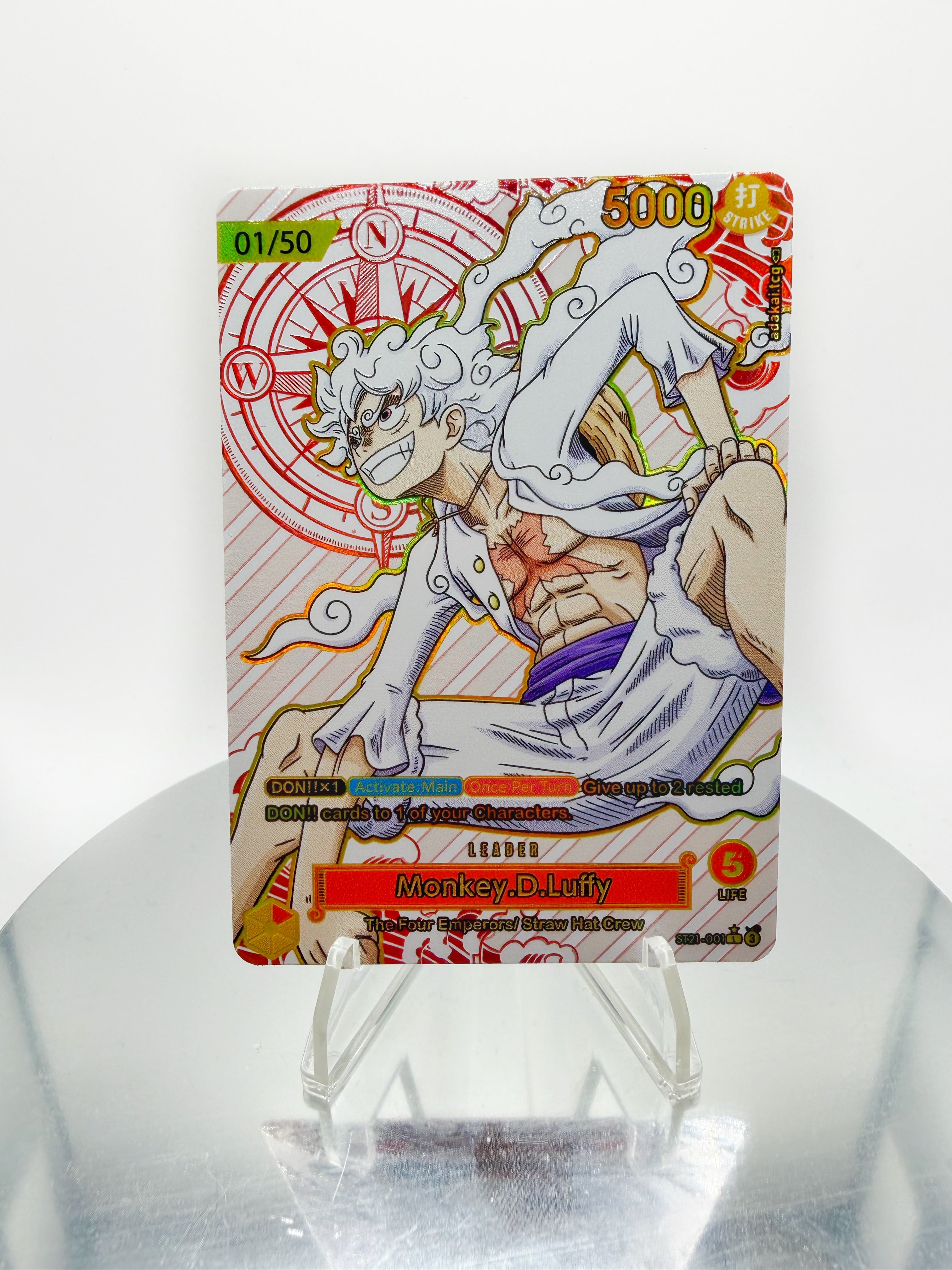 [SERIAL GOLD] ST21 Luffy (Serialized SpiritFoil) Custom Art