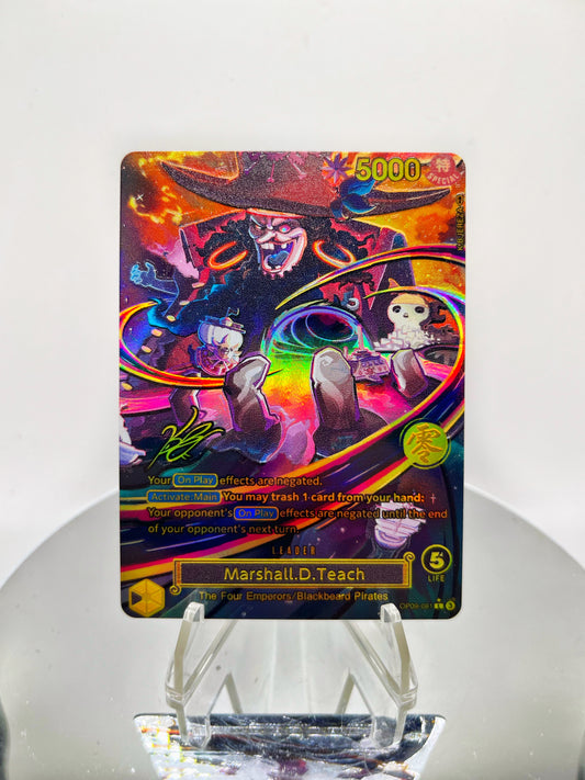 [KANJI GOLD STAMP] OP09 Marshall D. Teach “Galaxy” (Artist: KB Jereza)