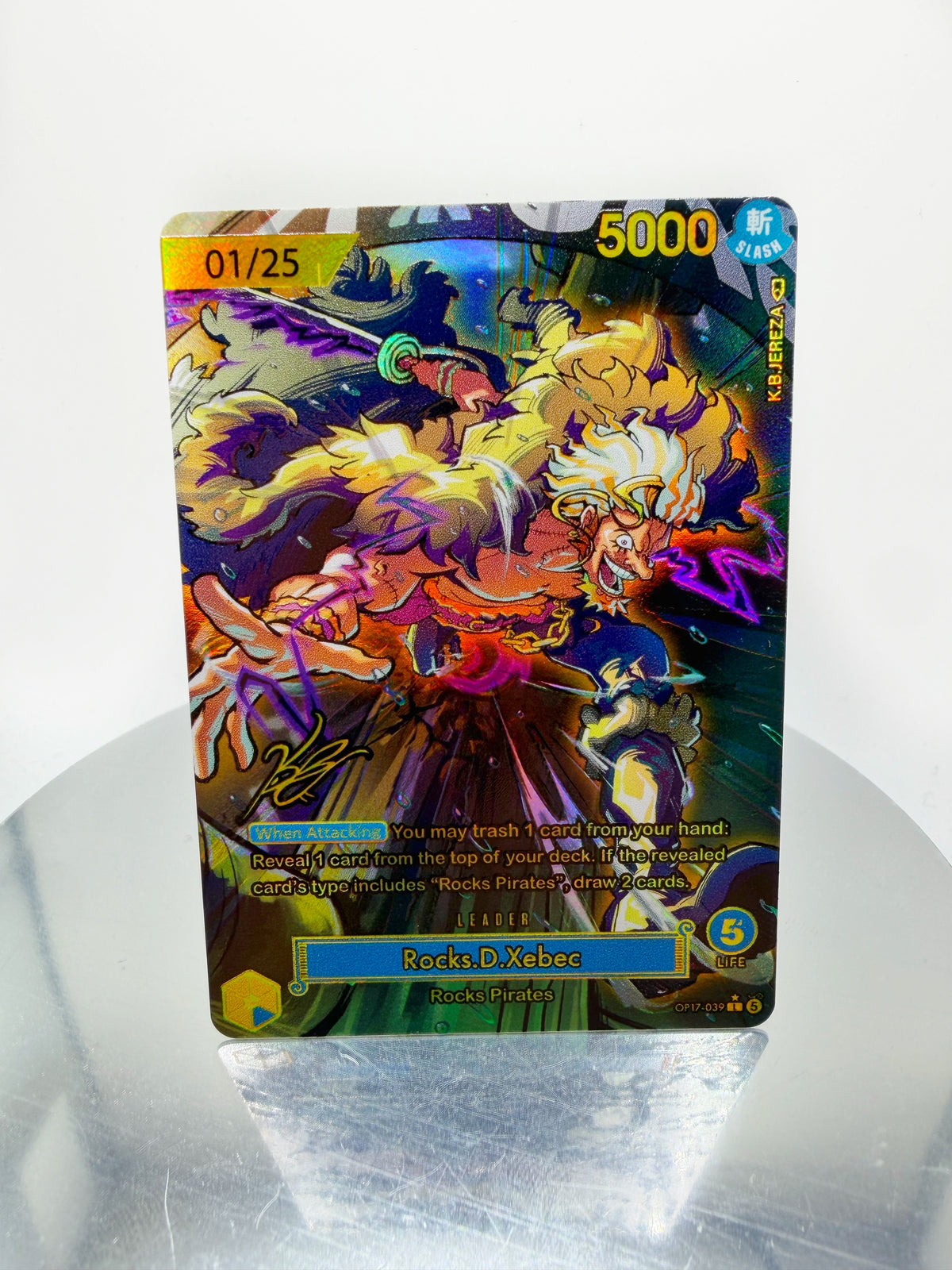 [SERIAL GOLD VARIANT] OP17 Rocks “D.W.A.” SIGNATURE (Artist: KB Jereza) Custom Art